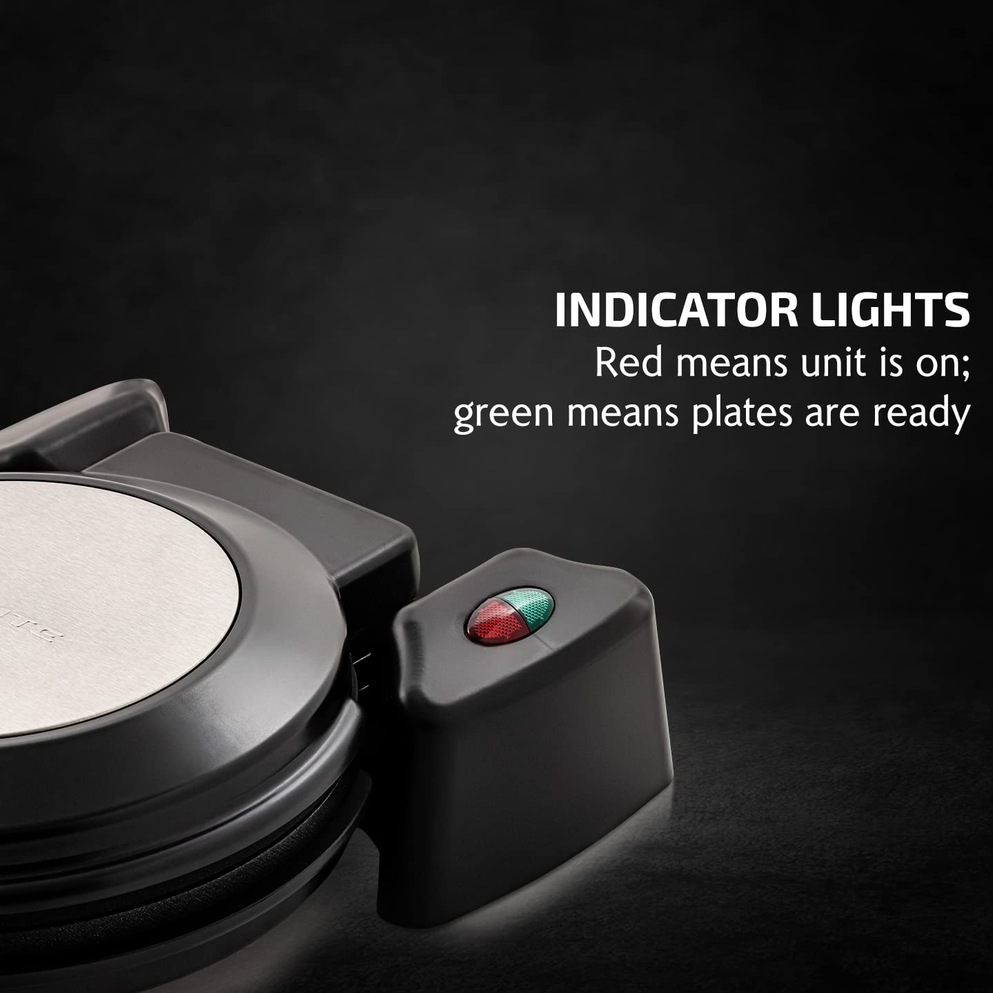 OVENTE Belgian Waffle Maker with Non-Stick Plates  180?Rotating Function and Cool Touch Handle for Easy Single Flip  Perfect for Cooking 7?Classic Waffles for Breakfast or Snacks  Black WMF1440BR