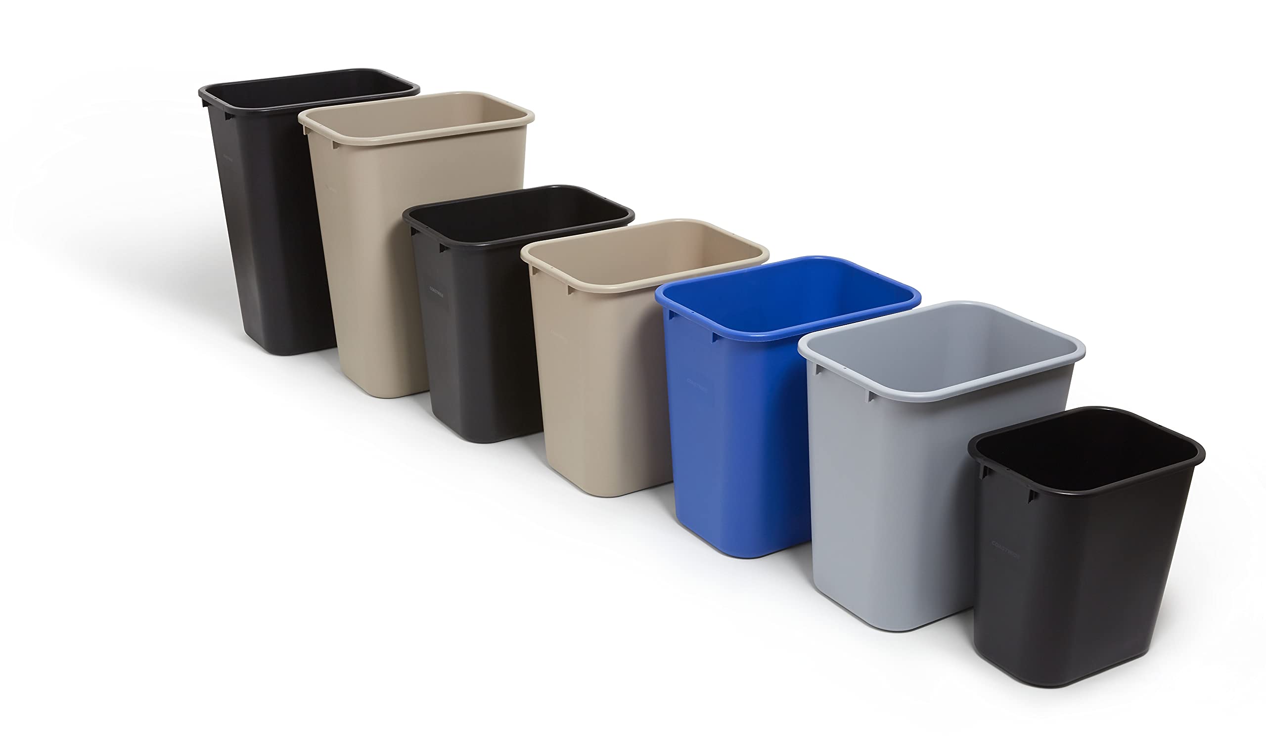 Coastwide 125070 Soft Molded Wastebasket 10.25 Gallons Beige 20-Inch H X 15 1/2-Inch W X 11-Inch D