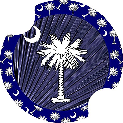 Thirstystone Blue Palmetto Car Cup Holder Coaster, 2-Pack (D9067)
