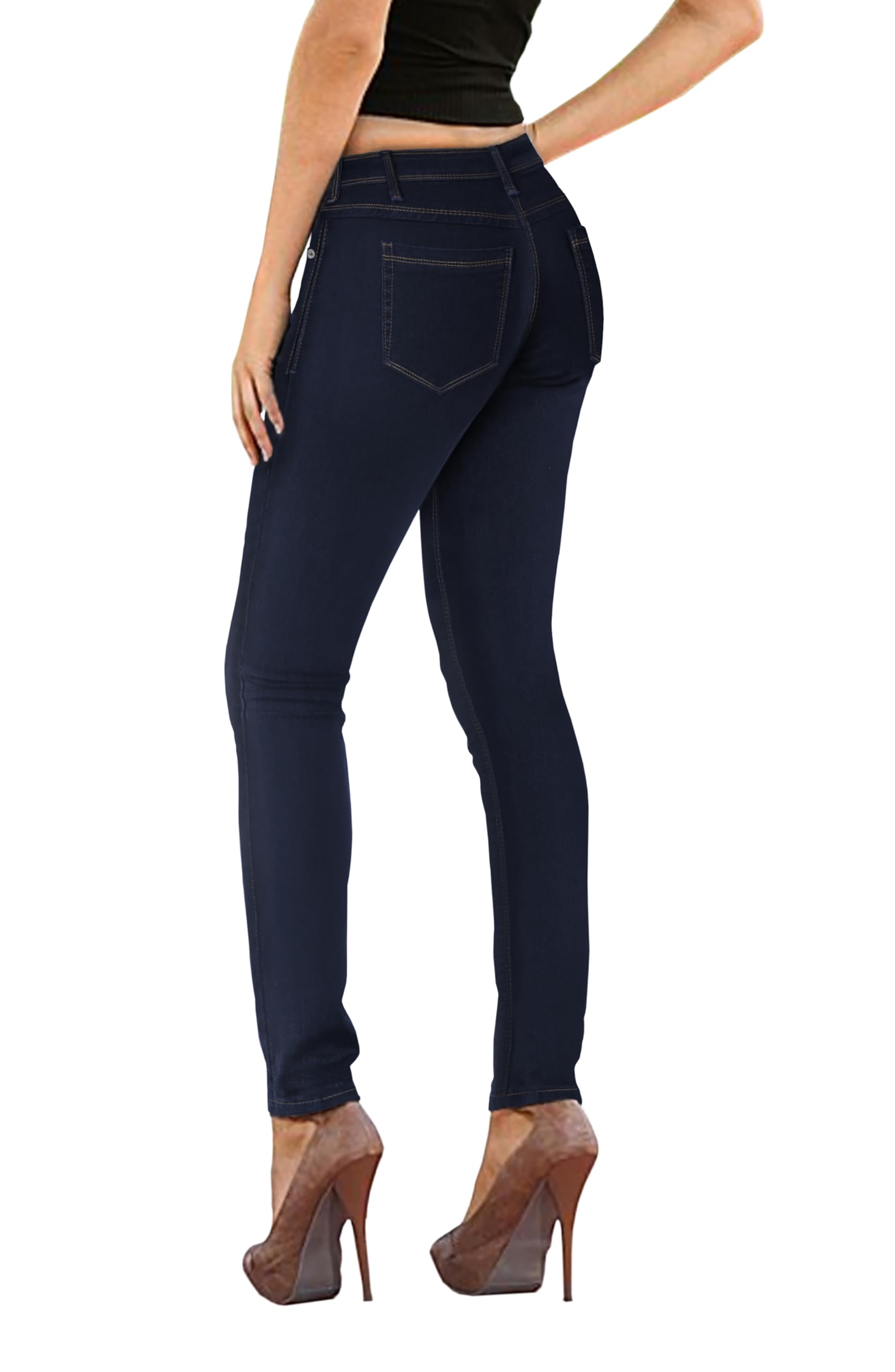 Hybrid & Company Women's Super Comfy Stretch Denim Jean, Indigo, Size 3 Short, Model FBM-P22880SK