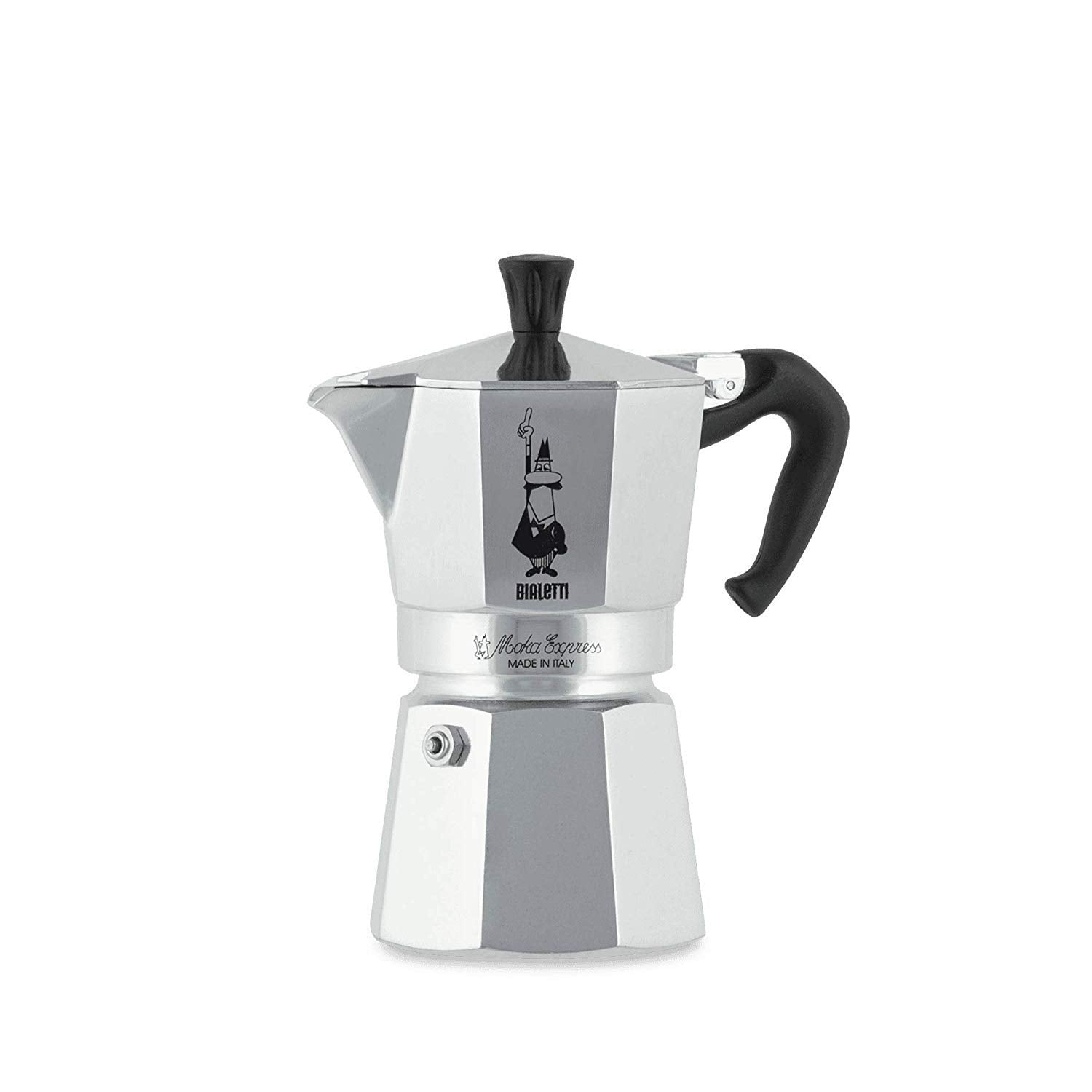 Bialetti Moka Express 4 Cup Espresso Maker/Percolator/Stovetop for an Italian Mocha, Silver