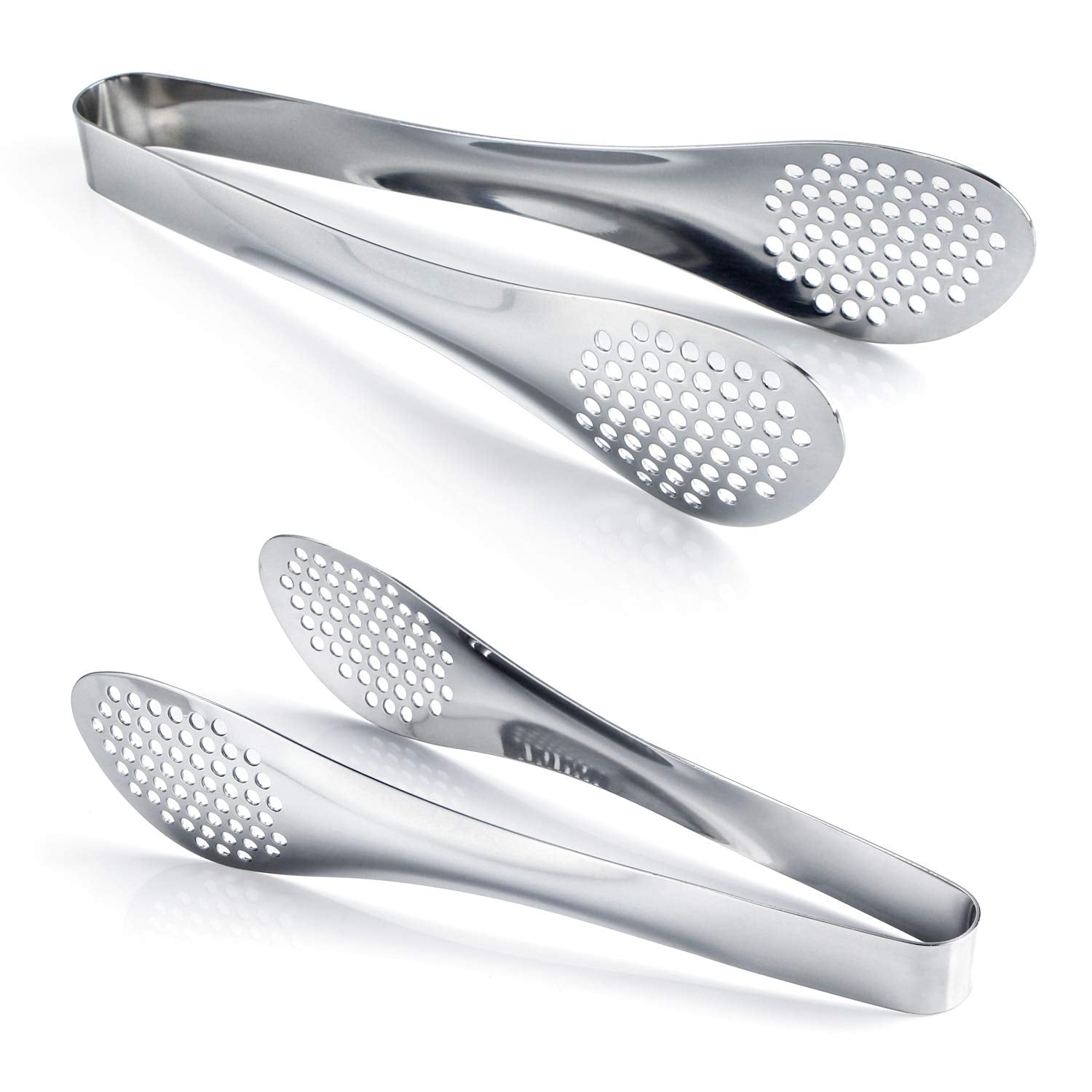 Msy Bigsunny 9 Inch Buffet Tongs, 2 Pack Stainless Steel Food Serving Tongs