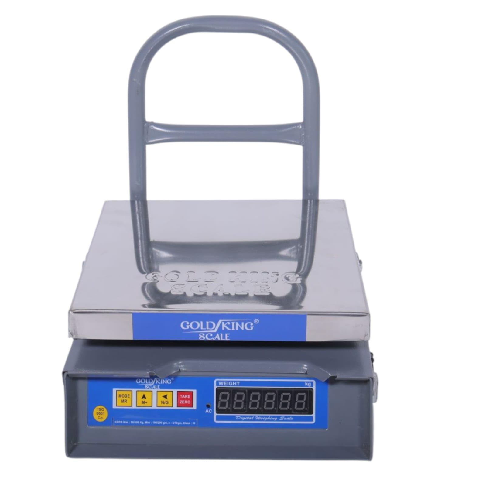 Gold King Scale Digital Weighing Scale 50Kg | Bench Scale With Dual Green Led Display | 5G Accuracy, 250250Mm Platform | Recharg