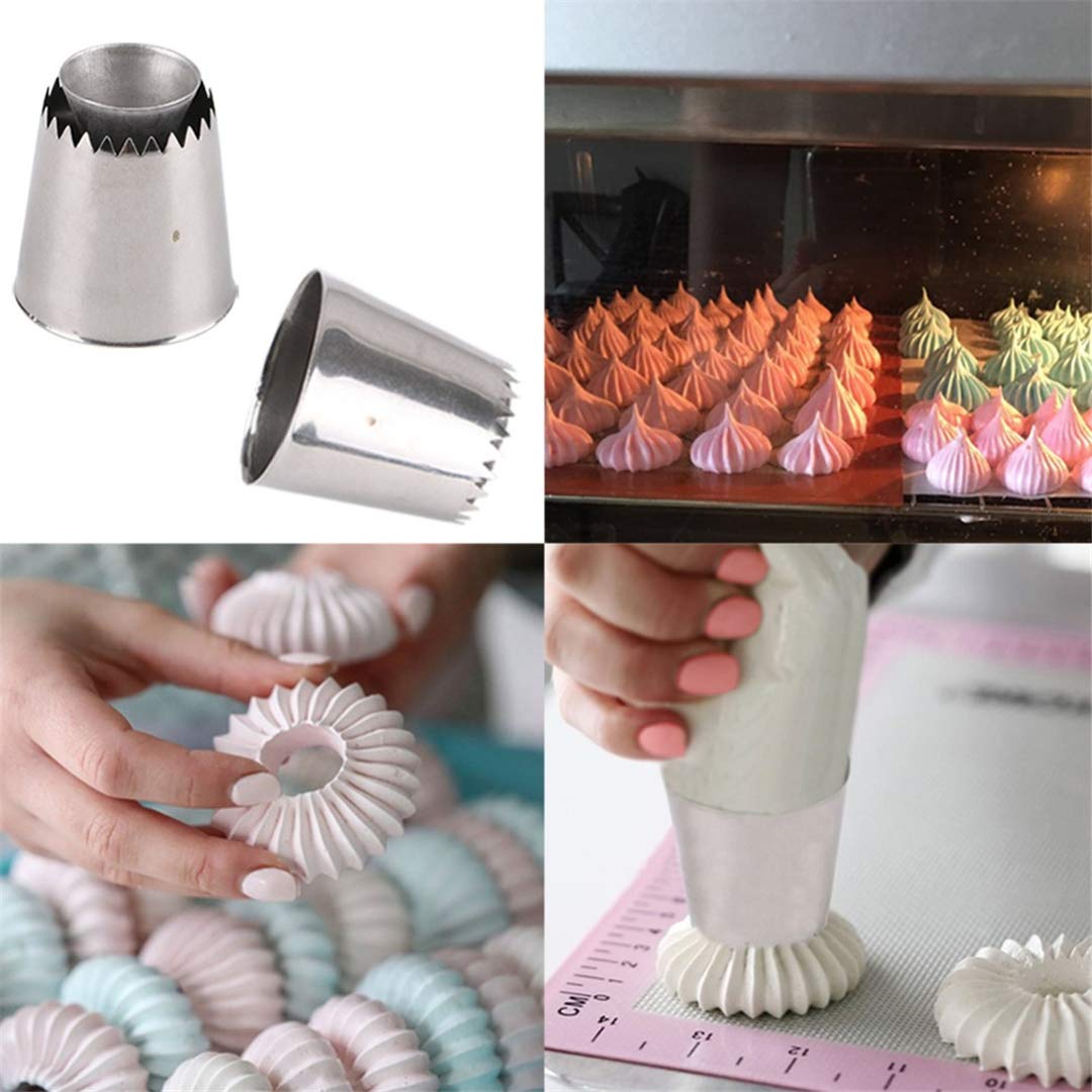 Fantasyday 4 Piece Stainless Steel Piping Tips Piping Nozzles Cake Decorating Supplies Cookies Cupcake Icing Decorating Supplies