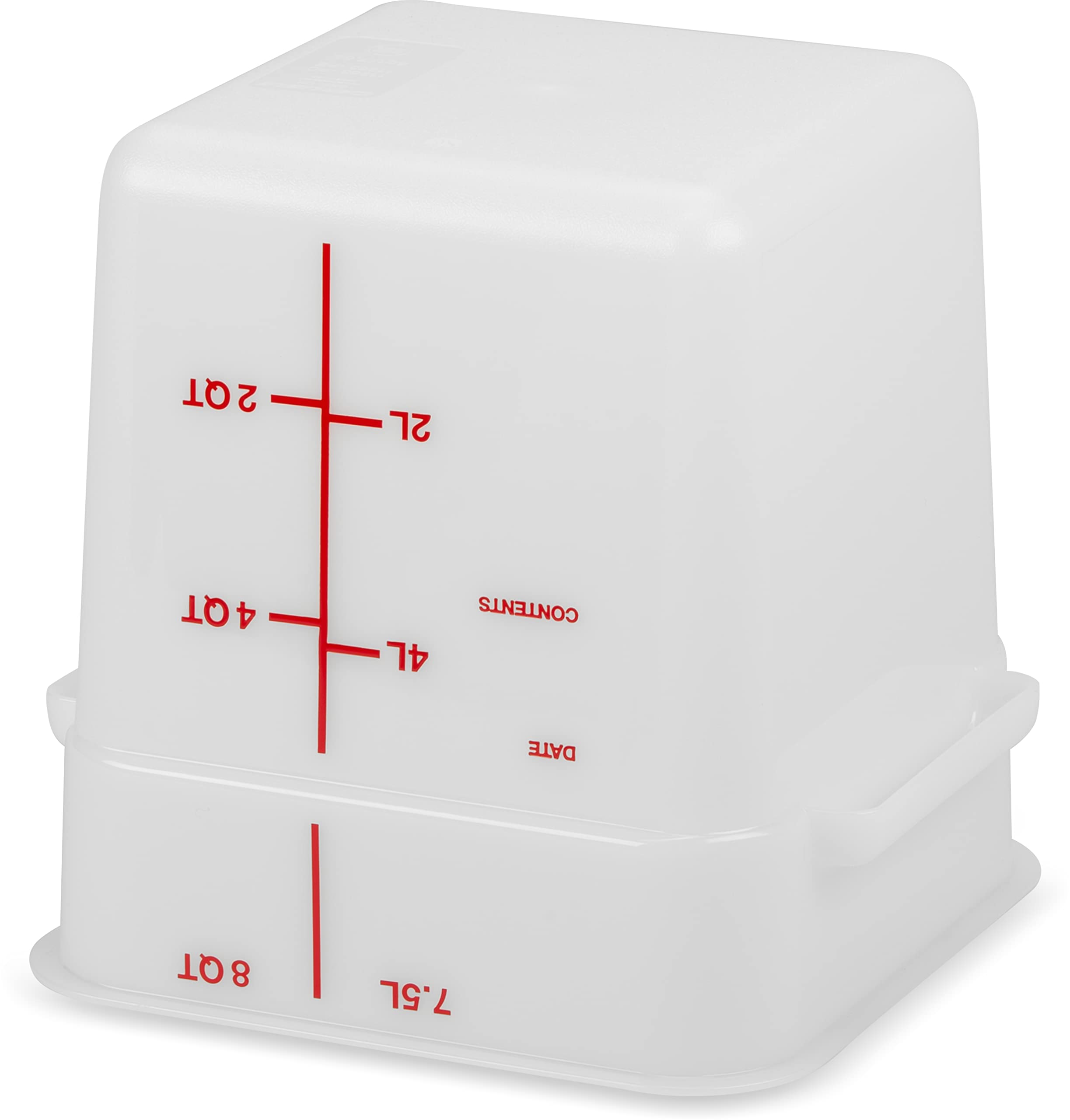 Carlisle Foodservice Products Squares Square Food Storage Container With Stackable Design For Catering, Buffets, Restaurants, Pl