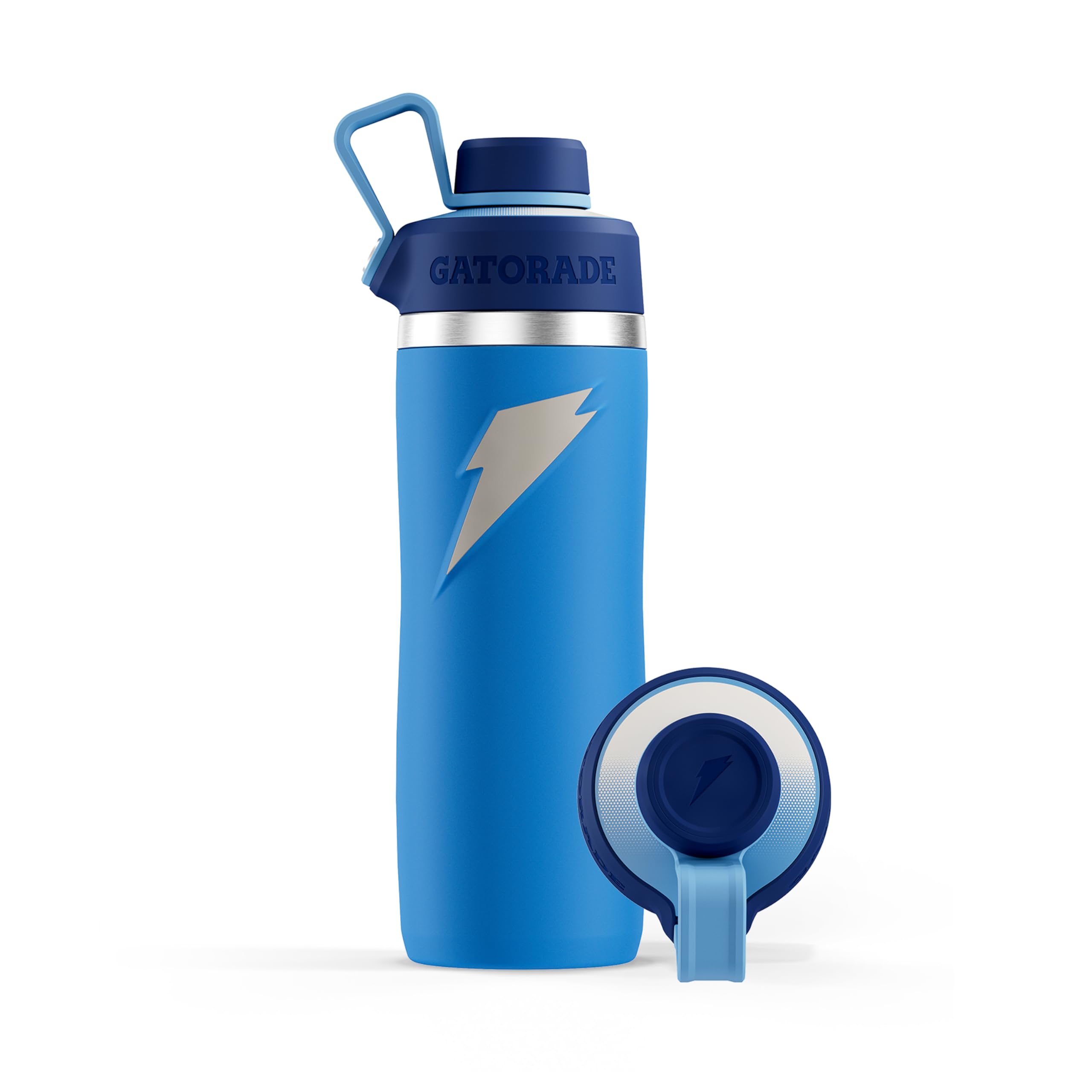 Gatorade  Overtime  22oz Stainless Steel Water Bottle, Twist Cap, Royal Blue/Navy