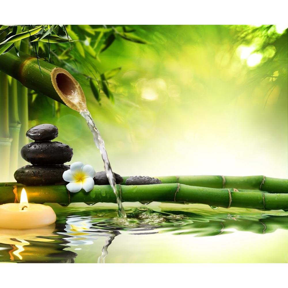 Pitaara Box Spa Garden D3 | Peel & Stick Vinyl Wall Sticker For Bedroom & Living Room | 33.8 X 28 Inch (86 X 71 Cms)