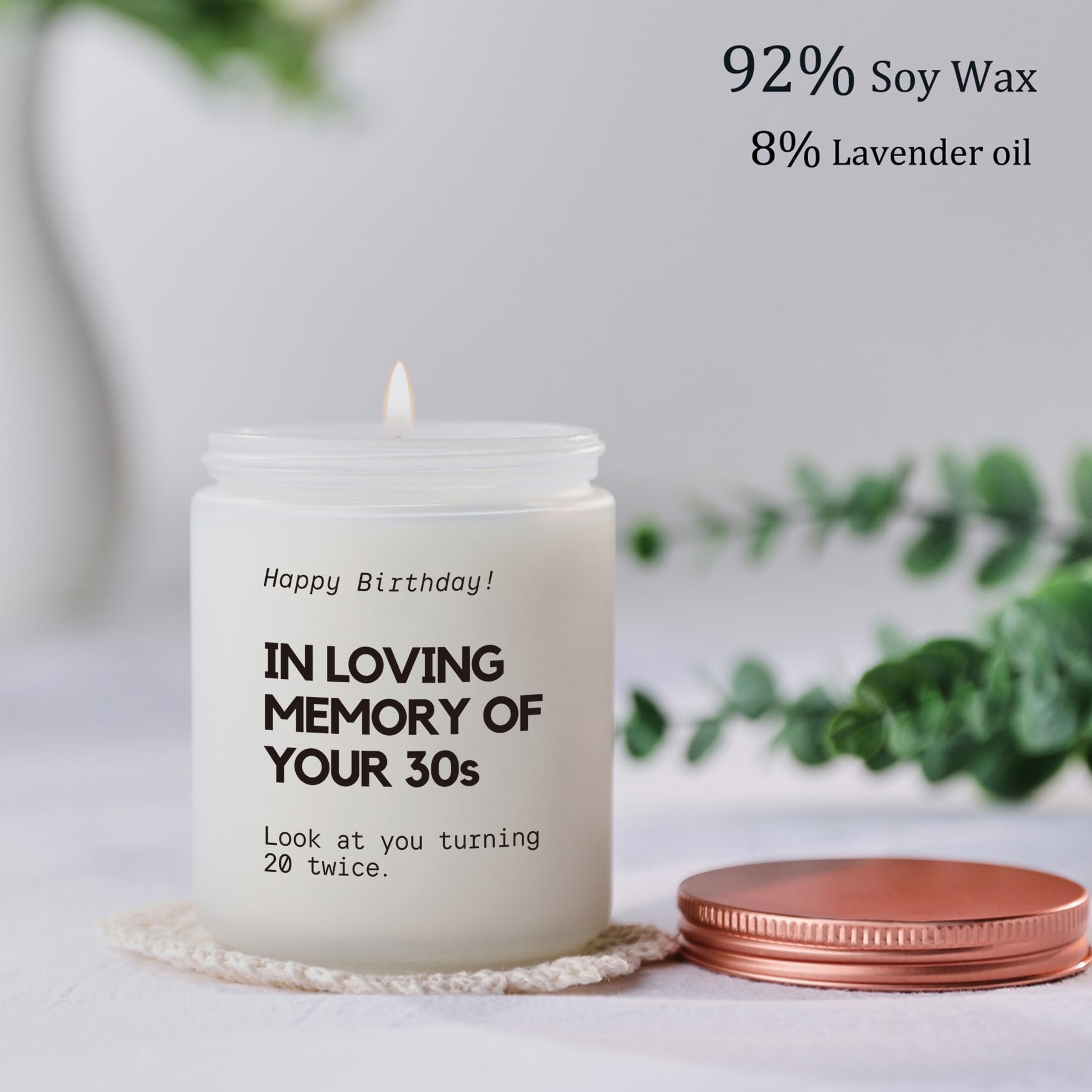 Best 40th Birthday Gifts for Women Men,Funny Friend Gift for Women Forty, 40 Year Old Bday Gifts for Sister Wife Mom Candle