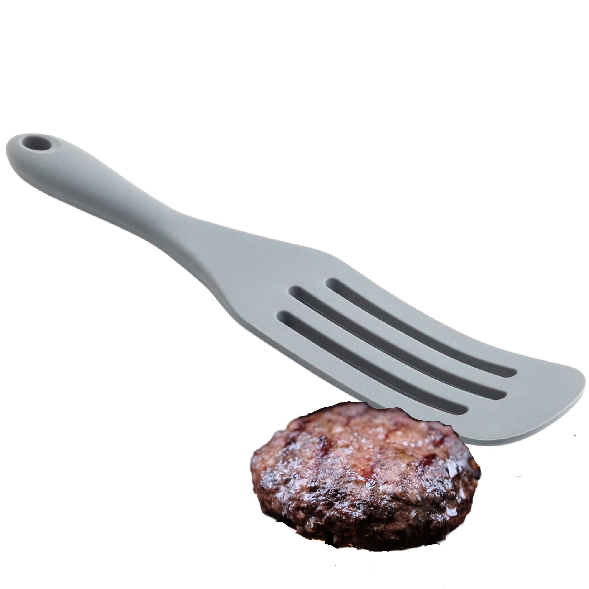 TableCraft 11838 Slotted Silicone Spatula Spurtle, Heat Resistant to 400F, Scratch Resistant, BPA Free, NSF Listed, OnePiece De