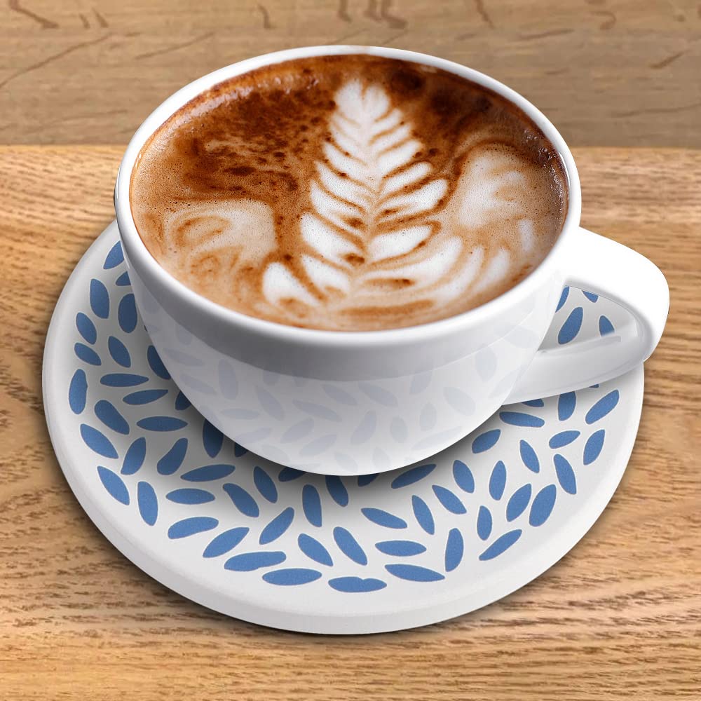 Newk Coasters for Drinks  Set of 8 Ceramic Absorbent Coasters with Metal Holder  Classy and Simple Coasters for Coffee Table  Great Housewarming Gifts