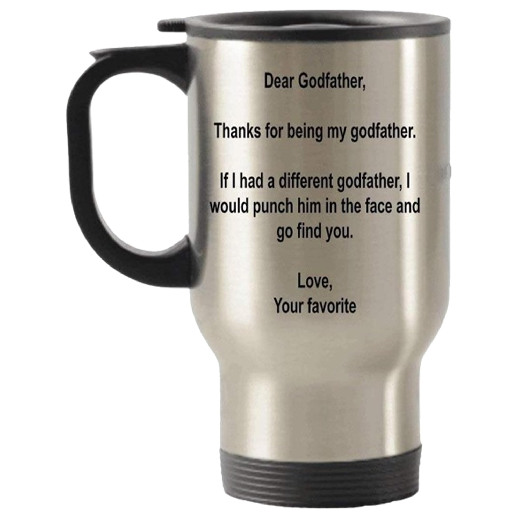 Spreadpassion - Dear Godfather Tumbler - Stainless Steel Novelty Tumbler For Birthday And Anniversary Parties - Gift Idea For Ap