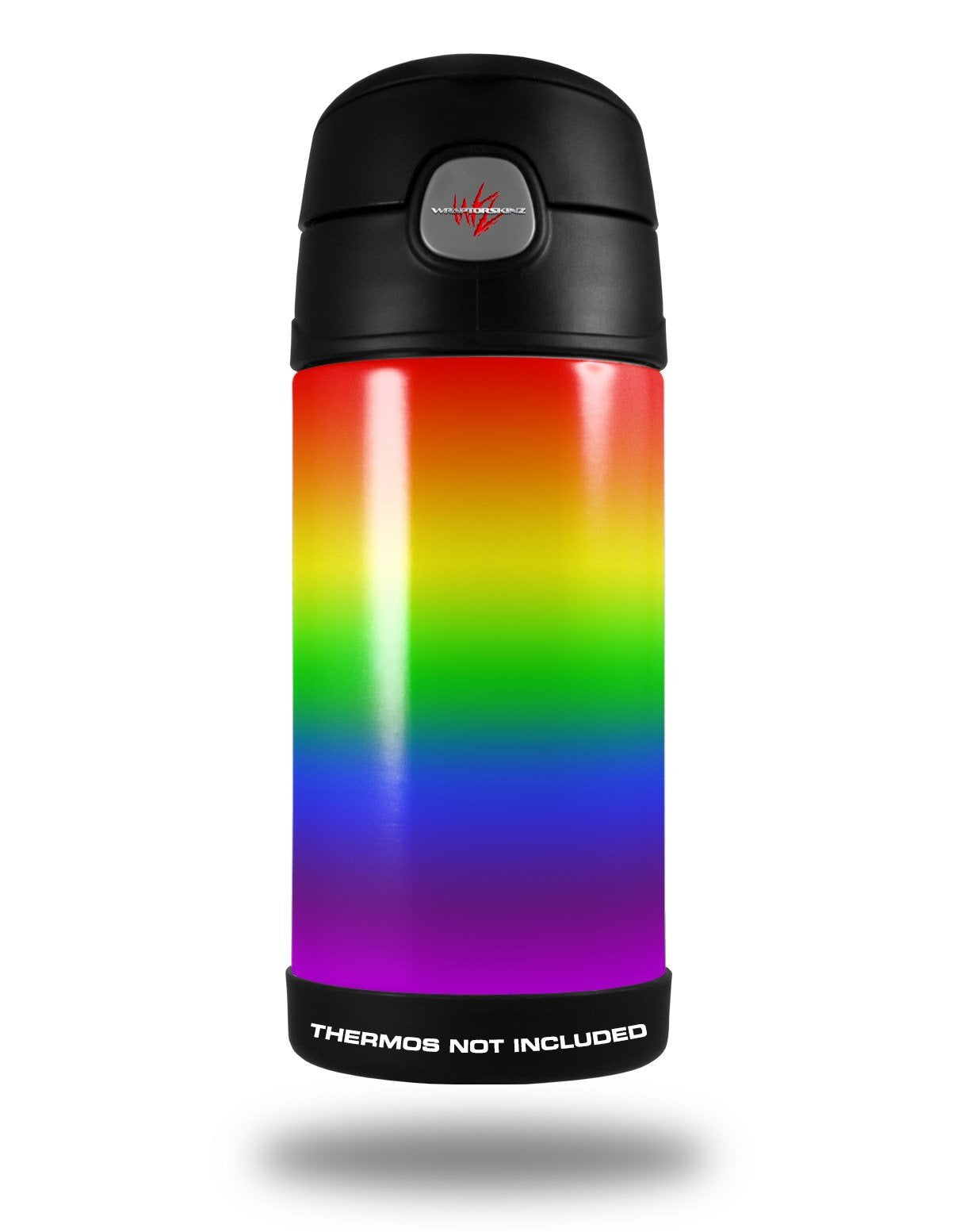Skin Decal Wrap for Thermos Funtainer 12oz Bottle Smooth Fades Rainbow (BOTTLE NOT INCLUDED) by WraptorSkinz