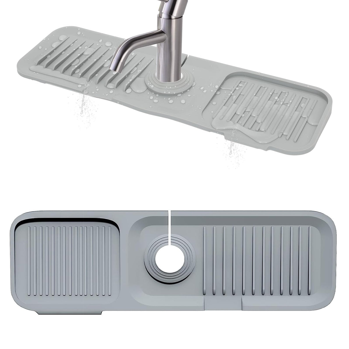 Joyhalo 18 Inches Kitchen Sink Splash Guard - Sink Faucet Drying Mat, Kitchen Faucet Splash Guard, Faucet Handle Drip Catcher Tr