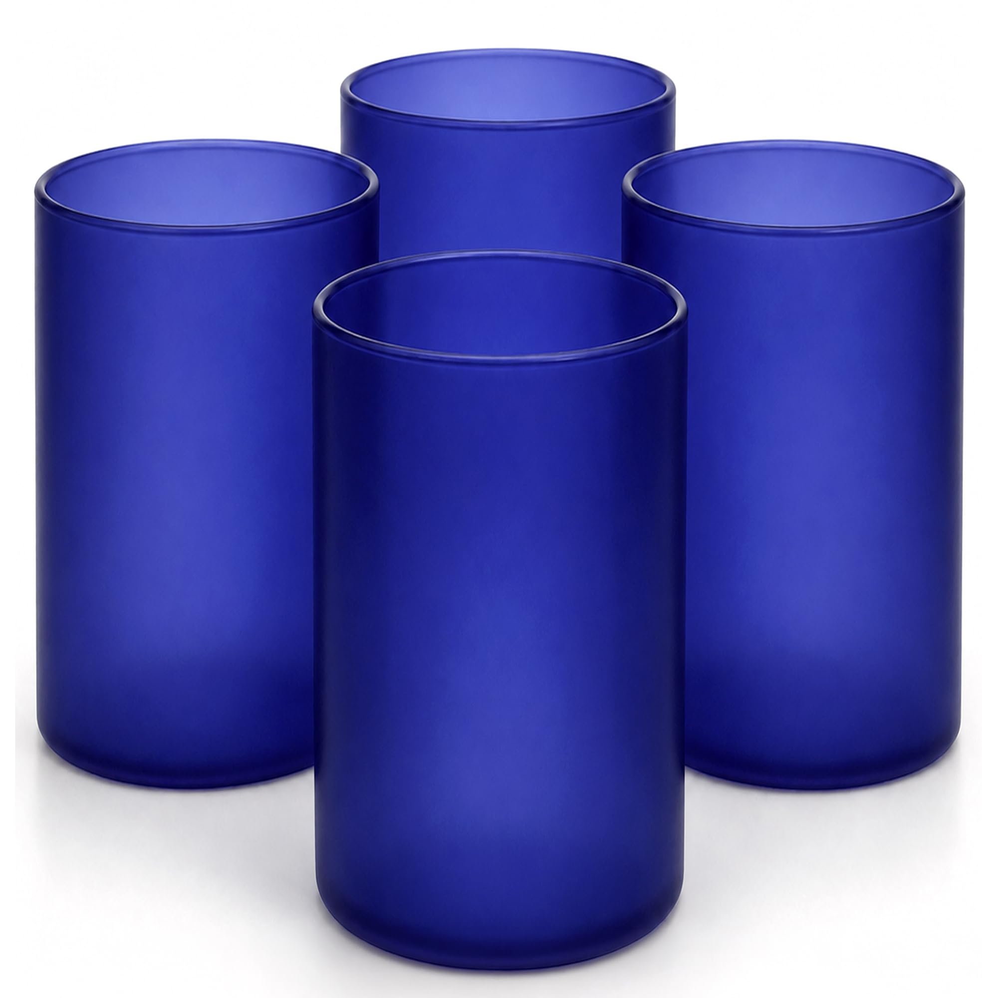 Bentley Drinkware Set of 4 20oz Durable SAN Plastic Tumblers, Sapphire