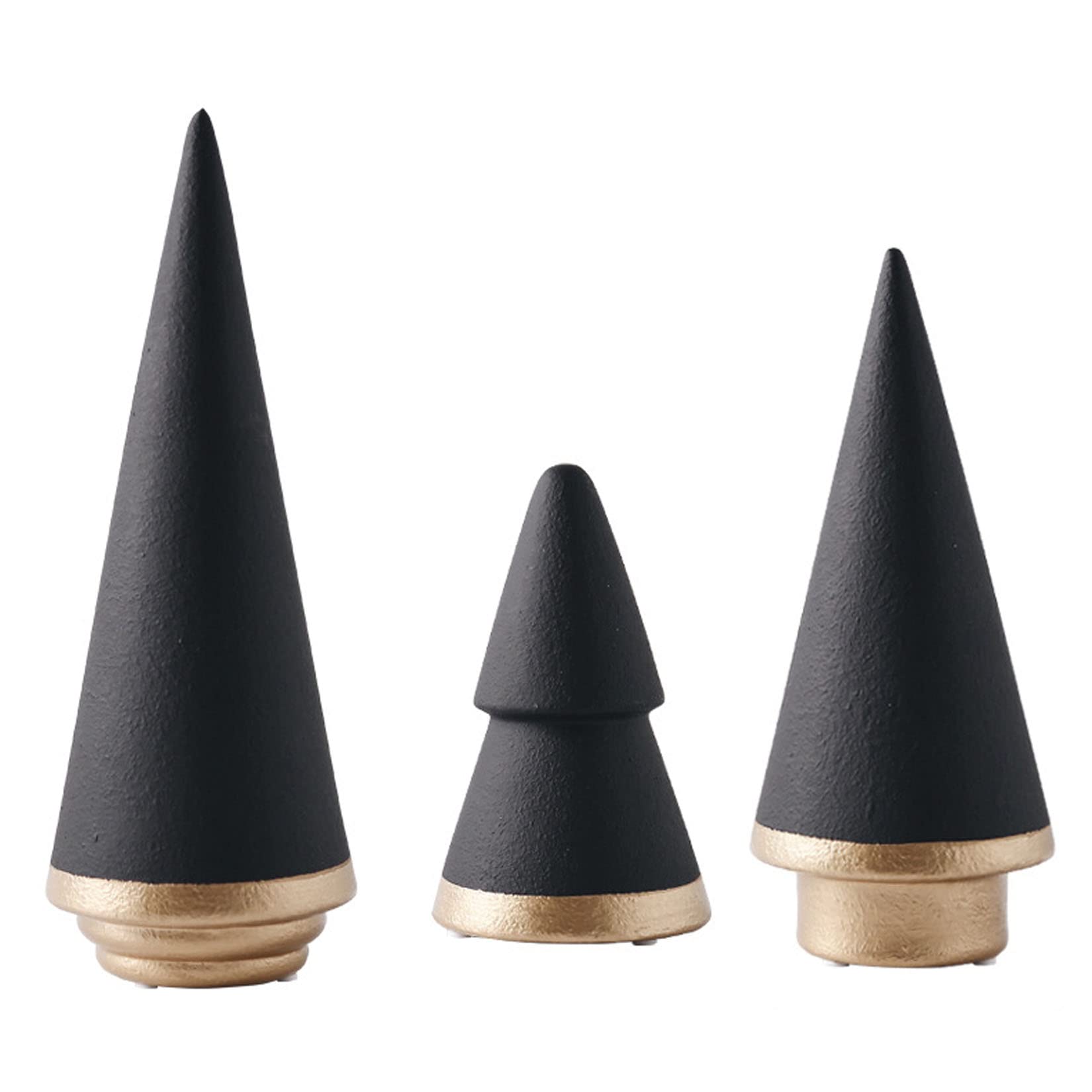 KiaoTime Halloween Simple Elegant Ceramic Christmas Tree Tabletop Counter Centerpiece Mantel Shelf Home Decor Accents Xmas Chris