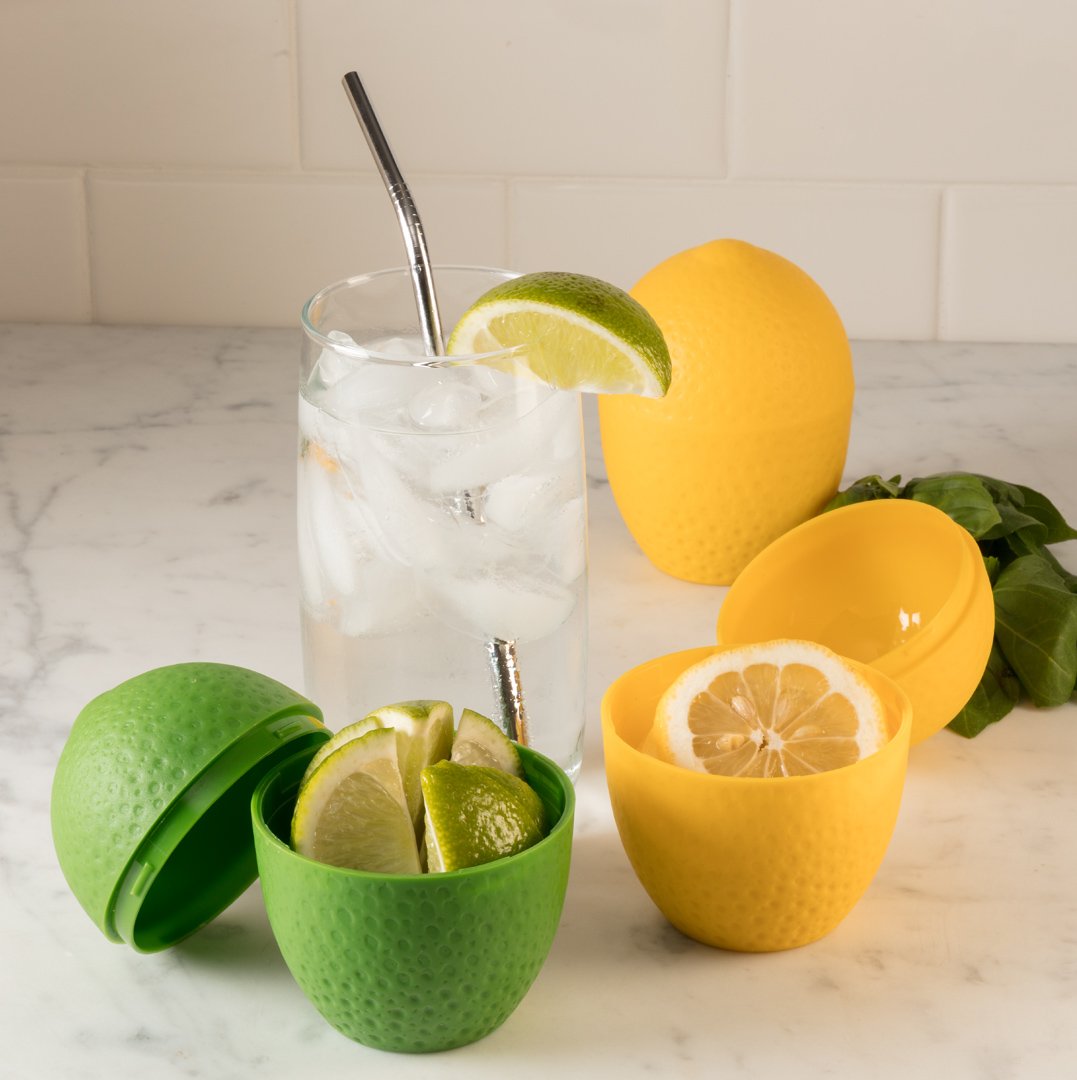 Hutzler Lemon Saver And Lime Saver Set, Yellow/Green