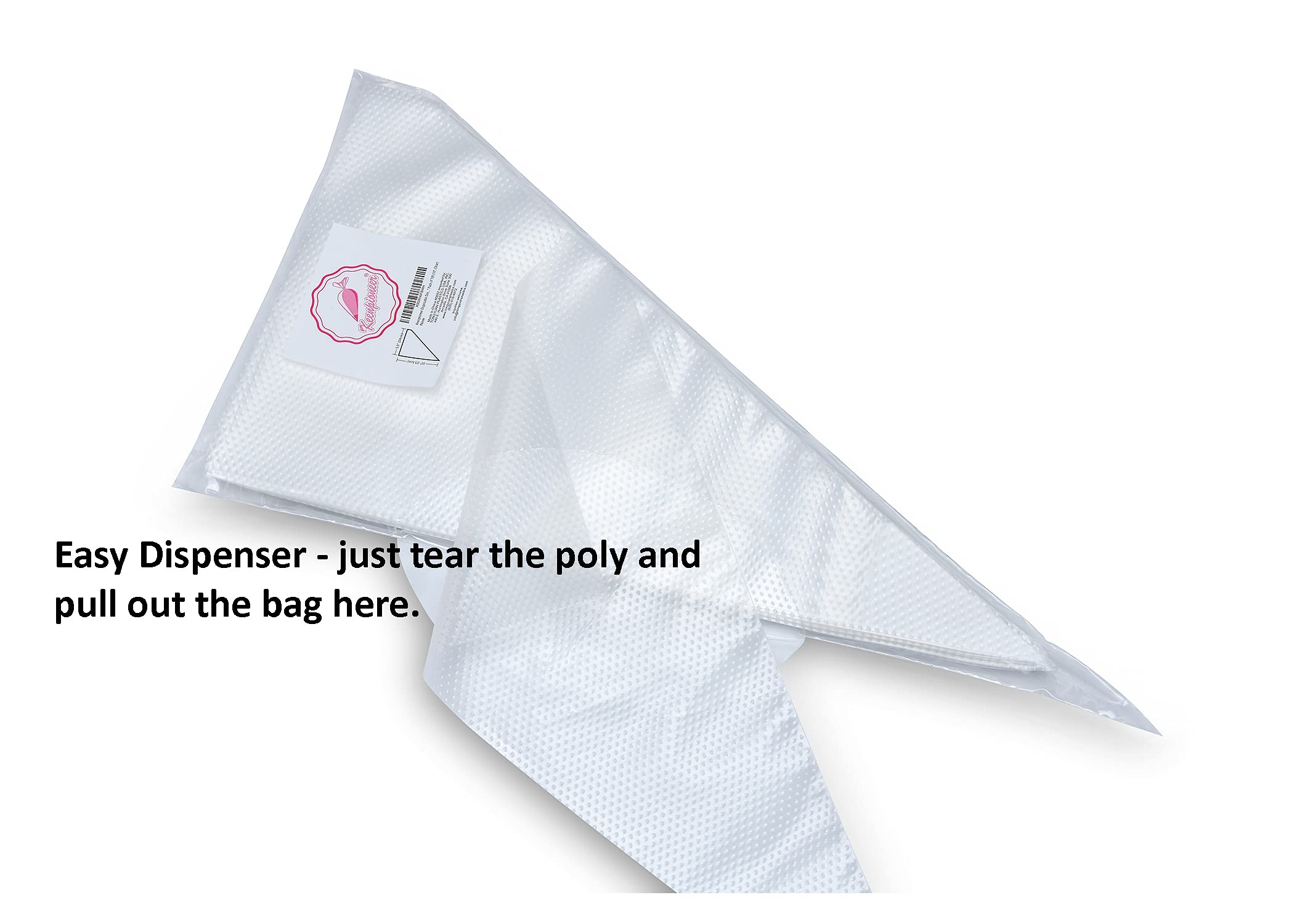 Keenpioneer Disposable Decorating & Pastry Bags 14'' Pack Of 100 (Clear)