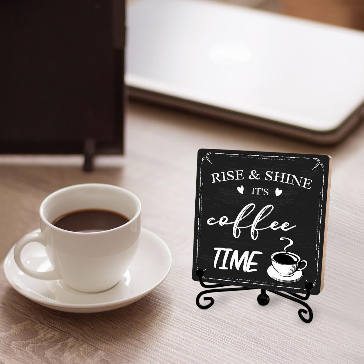 Toerifer Coffee Decor Sign, Coffee Lover Gifts for Women Men, Funny Coffee Bar Accessories, Table Decorations Supplies, Desk She