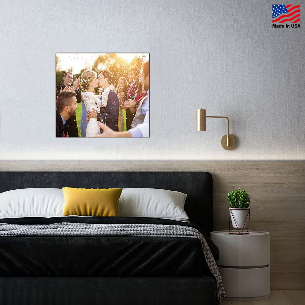 Signleader Canvas Prints With Your Wedding Photos, Personalized Canvas Wall Art, Romantic Moment Canvas Pictures Custom Wall Art