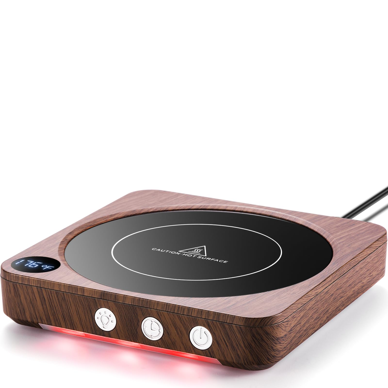 House Gem Mug Warmer - 36W Coffee Mug Warmer For Desk With Temperature Display, 2-12Hrs Auto Shut Off, Smart Candle Warmer - Ide