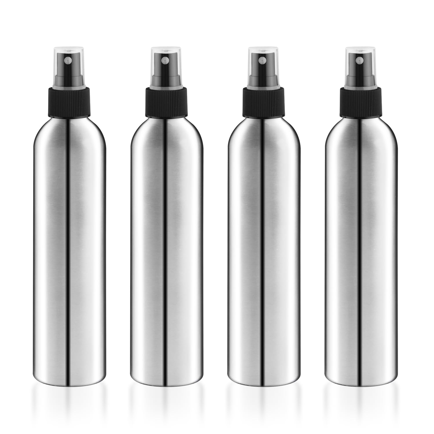 Mirrline 4 Pcs Aluminum Fine Mist Spray Bottles Empty Fine Mist Sprayer Bottle Reliable Metal Atomizer Cosmetic Storage Containe