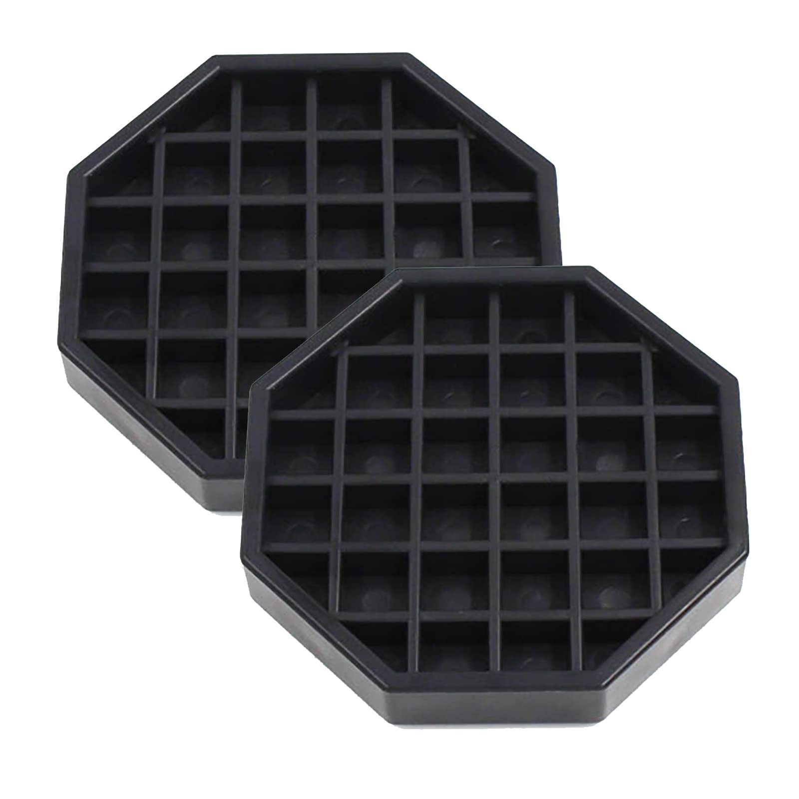Happy Reunion Drip Trays 4'' Coffee Countertop Octagon Drip Tray Black Plastic Coffee Drip Tray With Honeycomb Grid, Pack Of 2 (