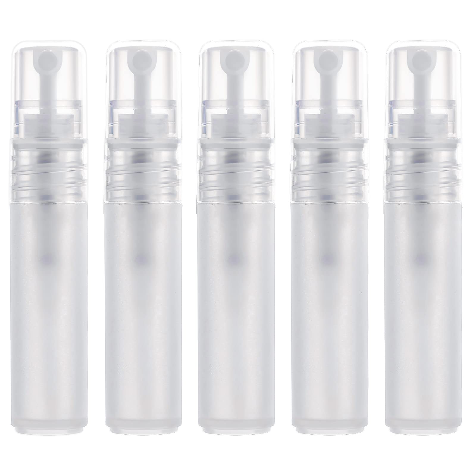 Kinbom 5Pcs Perfume Atomizers Refillable, Plastic Spray Bottles For Travel Mister Empty Spritzer Bottles For Hair Face Plants (5
