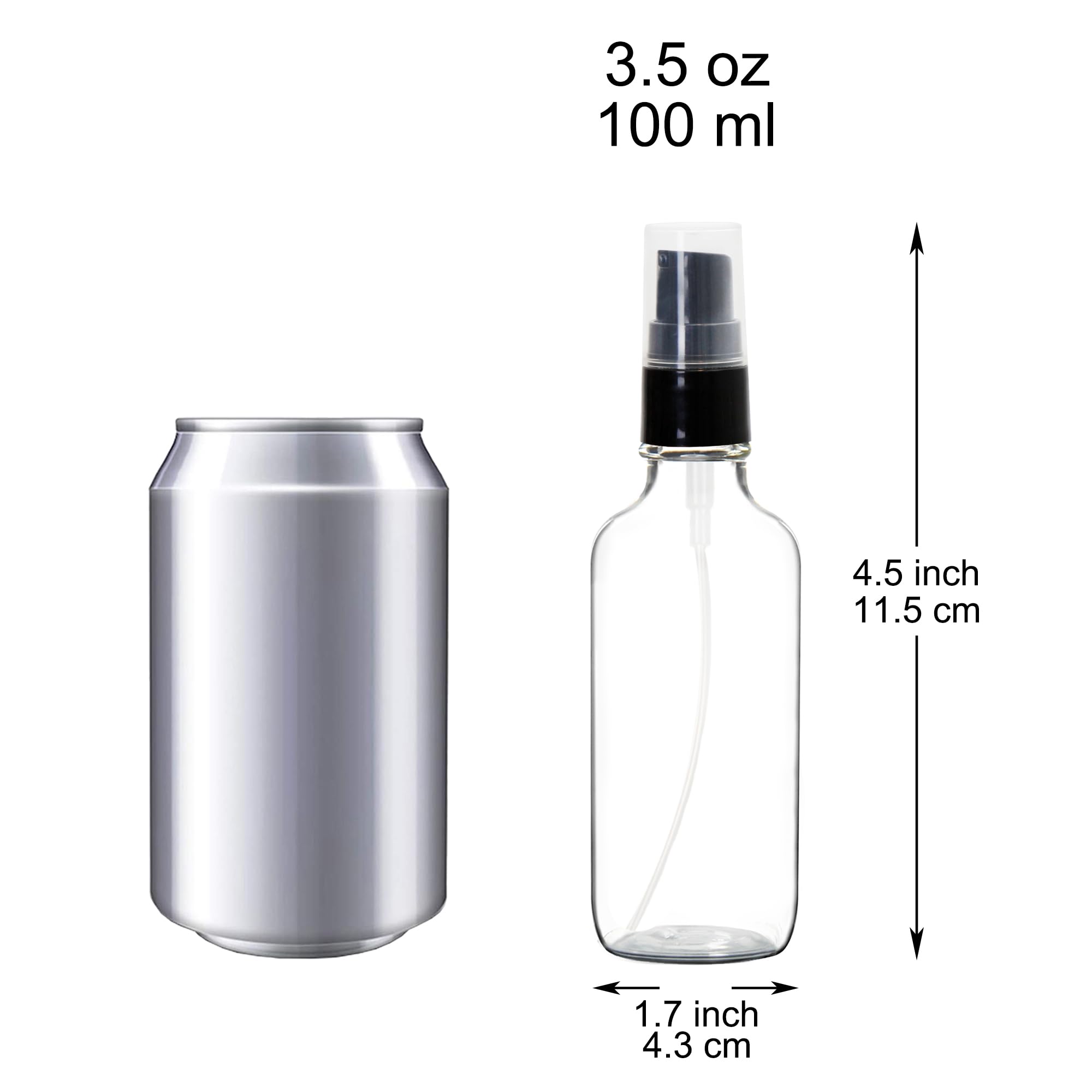 Youngever 15 Pack 3.5 Ounce Glass Pump Bottles, Empty Lotion Pump Bottles, Refillable Dispensor(Clear)