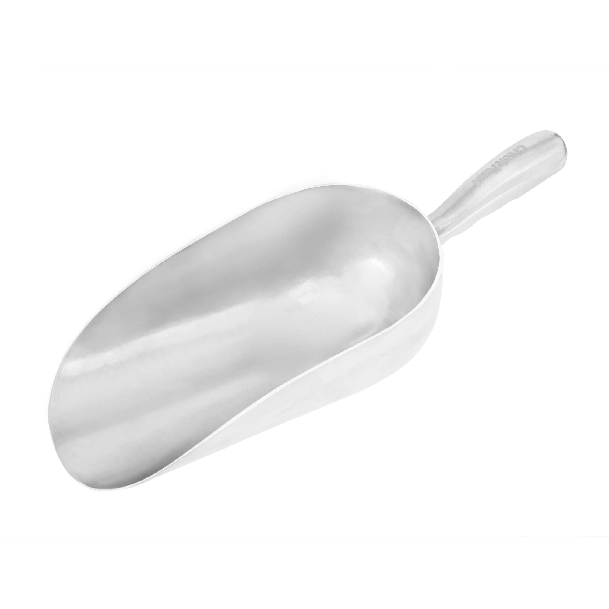Creole Feast Twf1558 Utility One-Piece Cast Aluminum Scoop Food Crawfish Charcoal Bar Ice 58-Ounce Cooking Utensil Silver