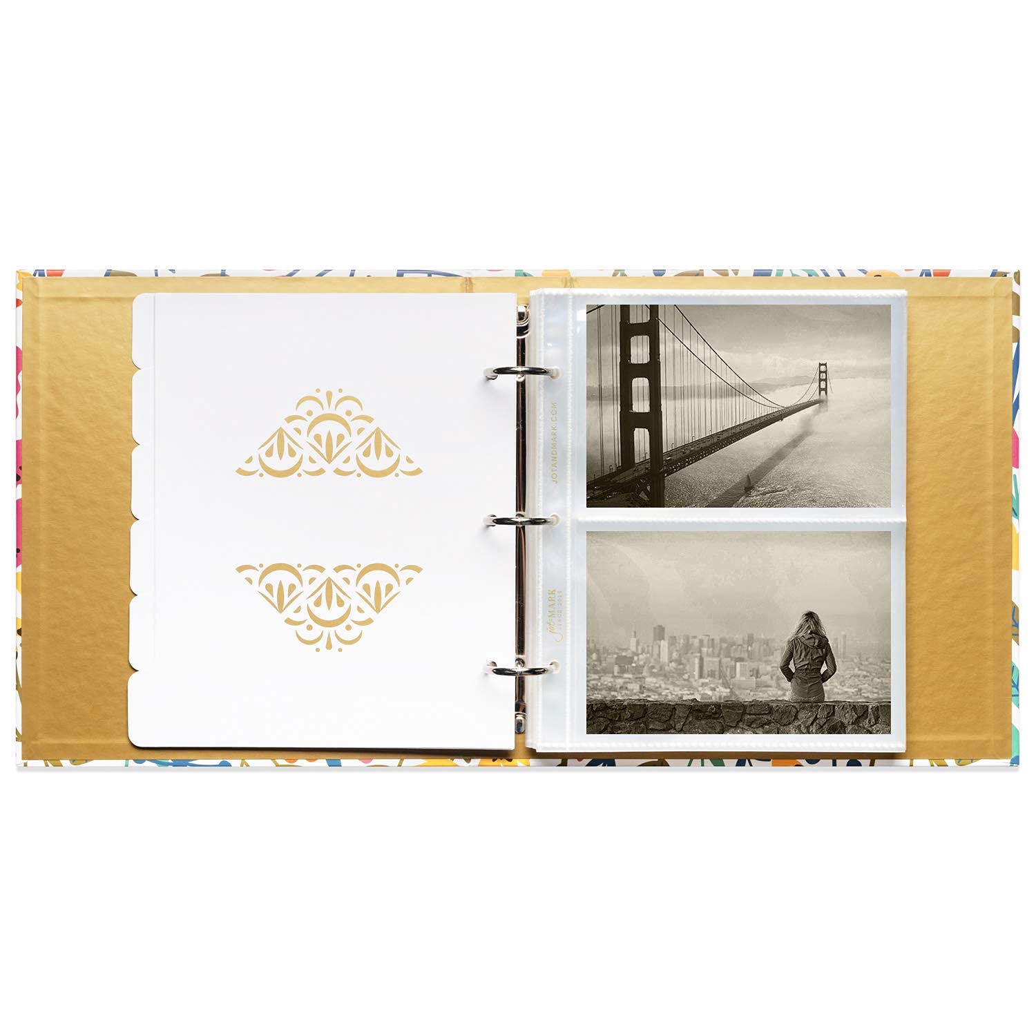 Jot & Mark Binder Page Protectors for 4x6 Recipe Cards or Photos (50 Count)  Crystal Clear Plastic Archival Sleeves fit 3 Ring Binders (8.5'' x 9.5''  2 Pocket)