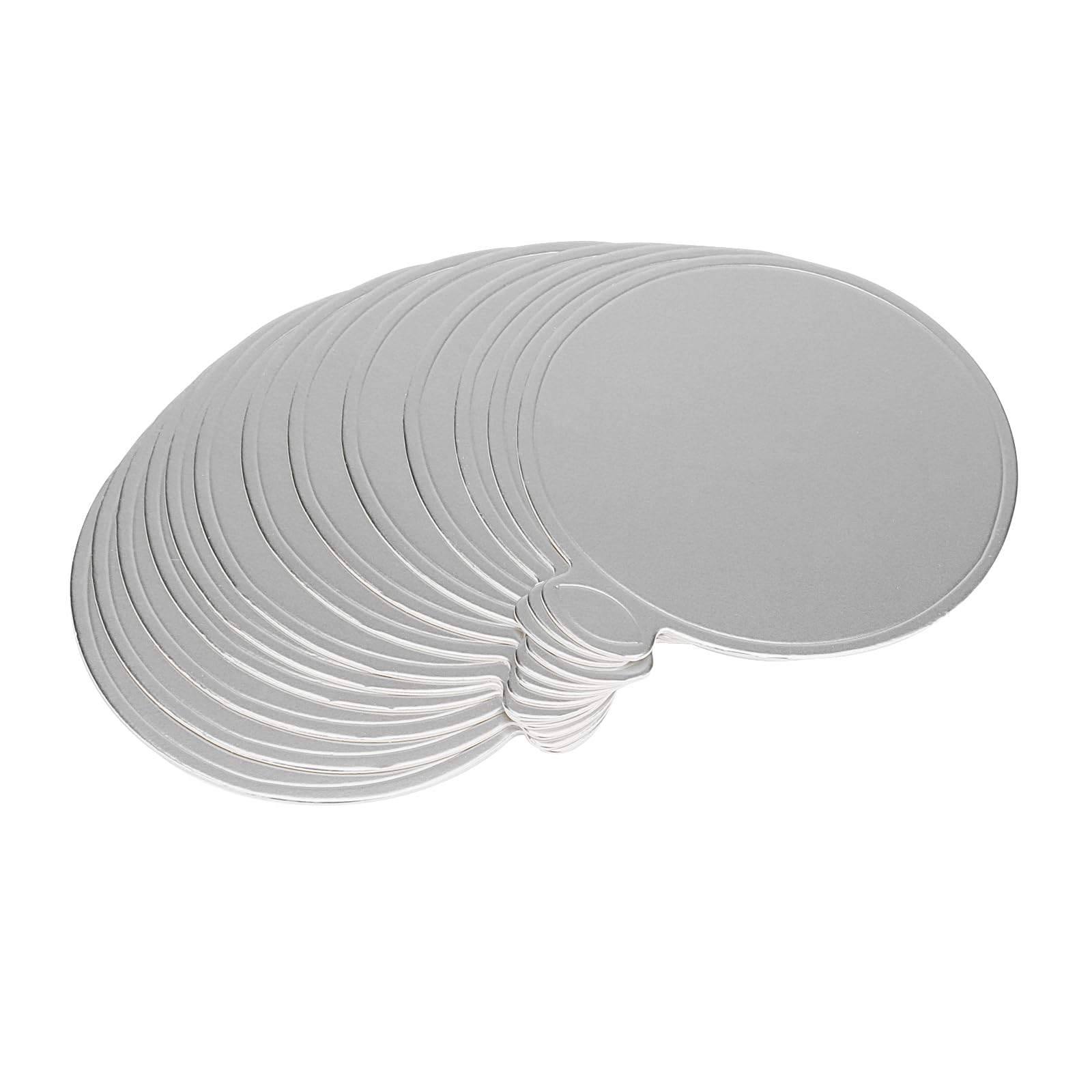 Senjeok 500 Pcs 3.5 Inch Silver Mini Cake Boards, Round Cake Cardboard, Mini Cupcake Boards Cake Base For Mousse, Dessert Displa