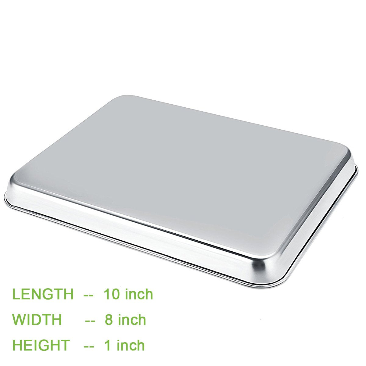 Baking Pans Sheet, 3 Piece Large Cookie Sheets Stainless Steel Baking Pan For Toaster Oven, Umite Chef Non Toxic Tray Pan, Mirro