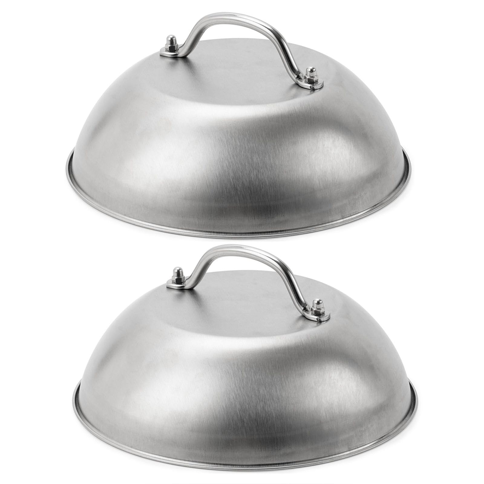 Griddle Accessories - Heavy Duty 9'' Wide Smashed Burger Melting Cheese Dome - Commercial Grade Stainless Steel Basting And Stea