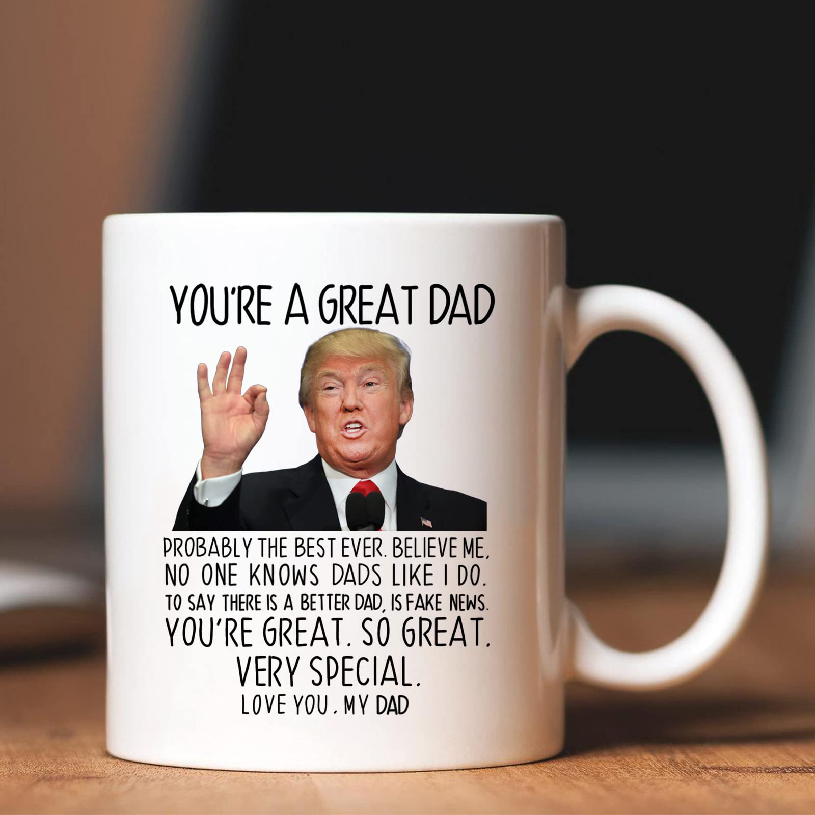 Aurahouse Funny Dad Gifts From Daughter Son, You'Re A Great Dad Coffee Mug, Dad Birthday Gifts, Gag Gifts For Dad, Father'S Day