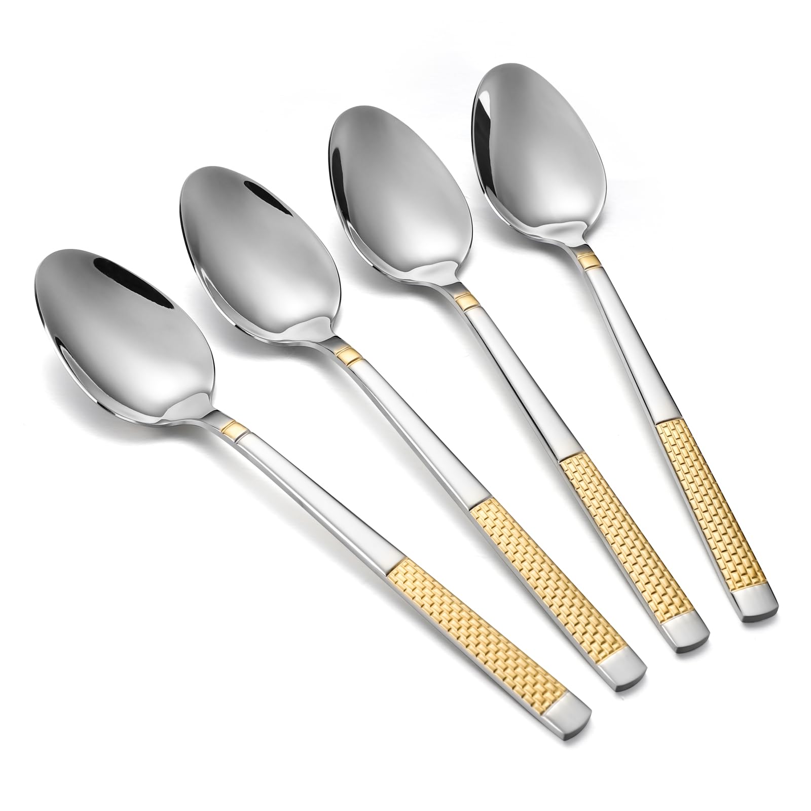 Dinner Spoons Set Of 4 Stainless Steel Silverware Spoons Soup Spoons Tablespoons For Home Kitchen Restaurant