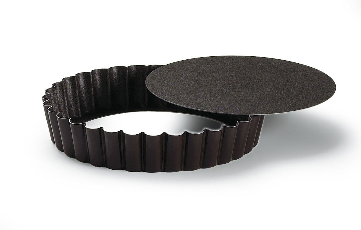 Paderno World Cuisine Non-Stick Fluted Tart Pan with Removable Bottom, 3 7/8