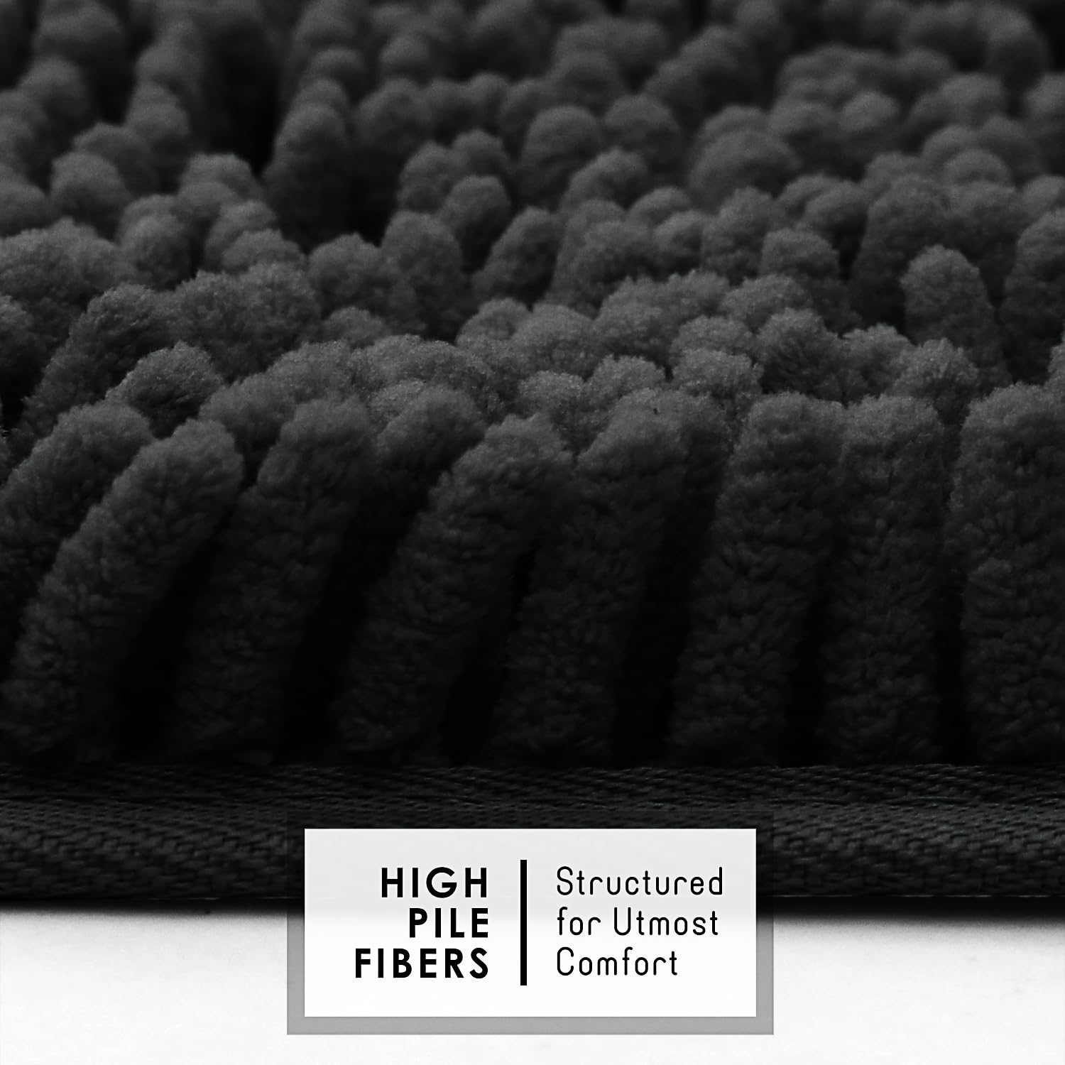 Hearth & Harbor Bathroom Rugs Sets 2 Piece, Chenille Bath Mat Set - Machine Washable Bath Mats For Bathroom Non-Slip Backing Rub