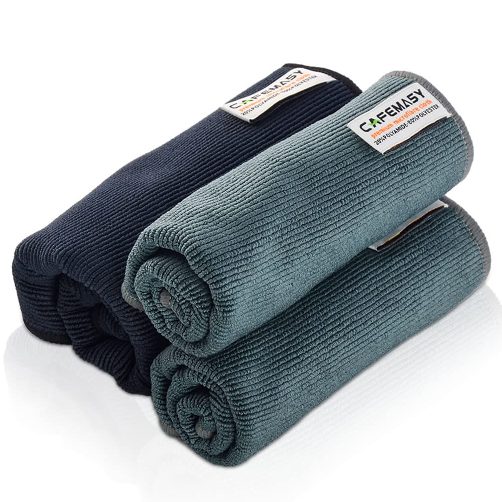 Cafemasy Barista Cleaning Towel With Hook Set Pack Of 3Pcs Soft Barista Mirco Fiber Cloth For Cleaning Espresso Coffee Machine S