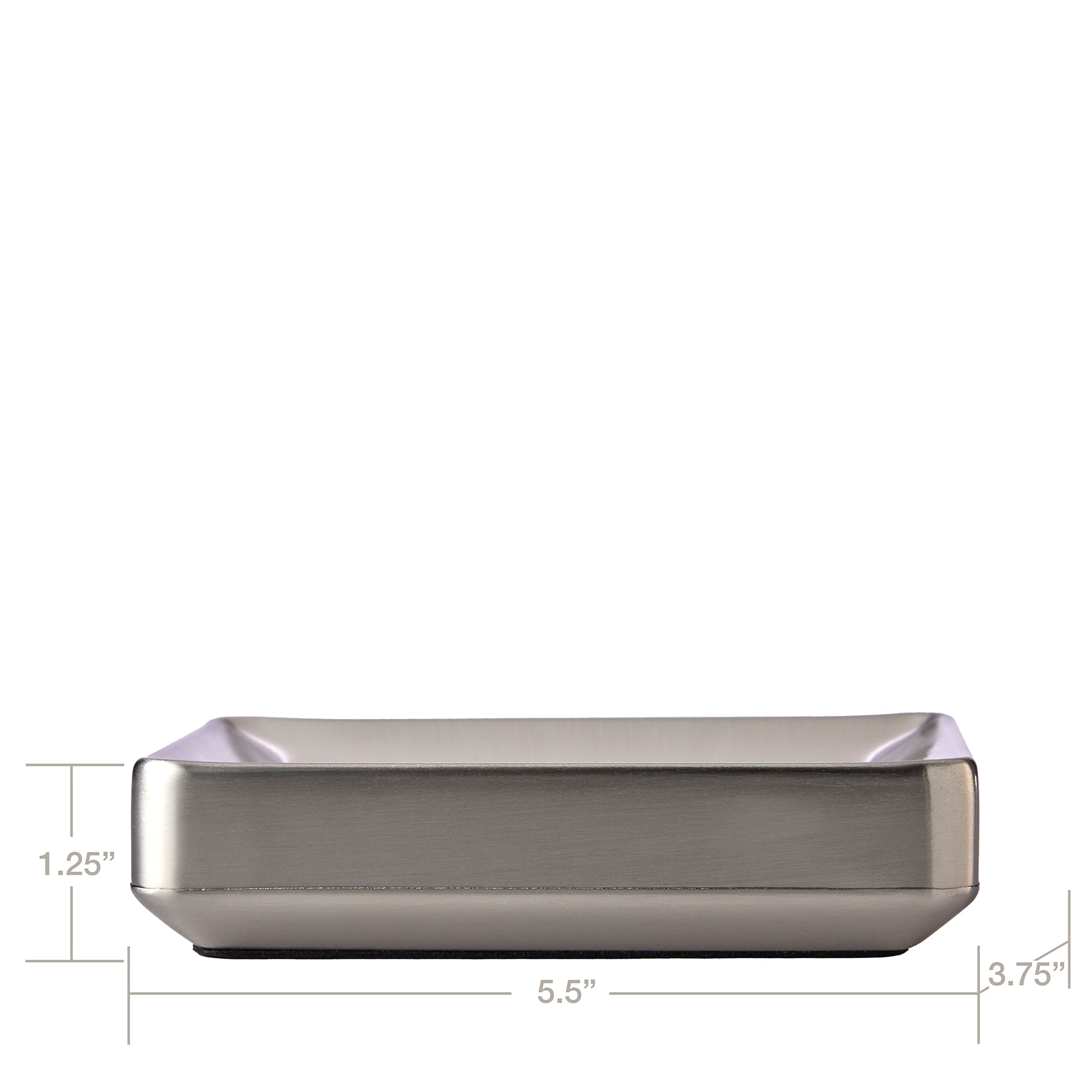 Skl Home By Saturday Knight Ltd. Roche Soap Dish, Stainless Steel , 1.24X3.76X5.2