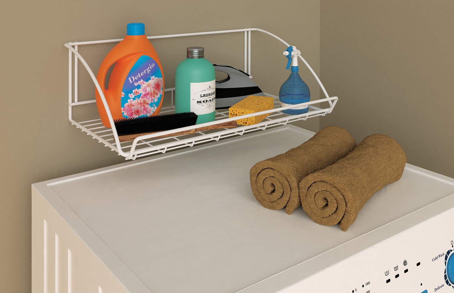 ClosetMaid 8278 18-Inch Wide Laundry Utility Hanger Shelf   White