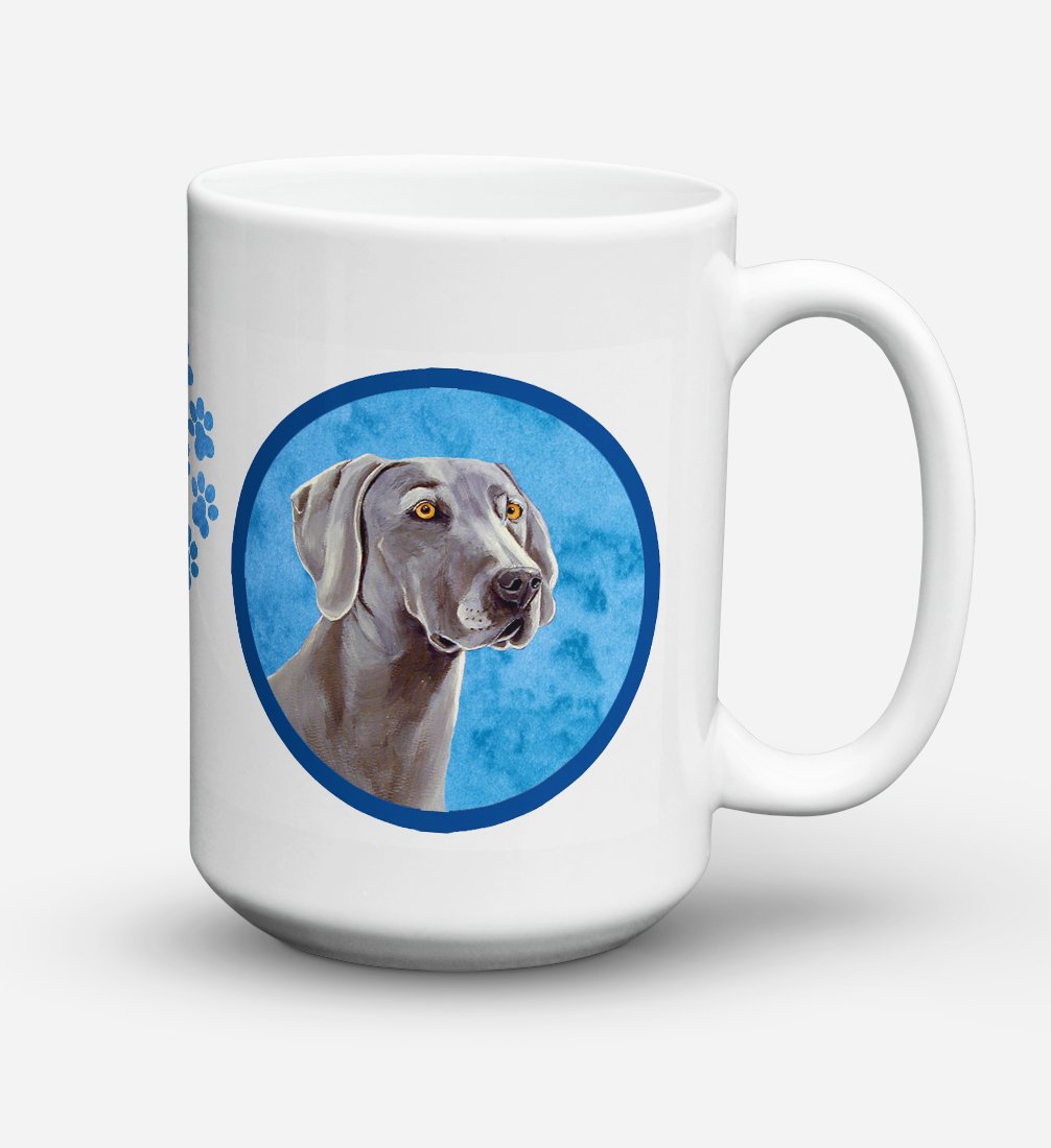 'Caroline's Treasures LH9386BU-CM15 Weimaraner Microwavable Ceramic Coffee Mug, 15 oz, Multicolor''