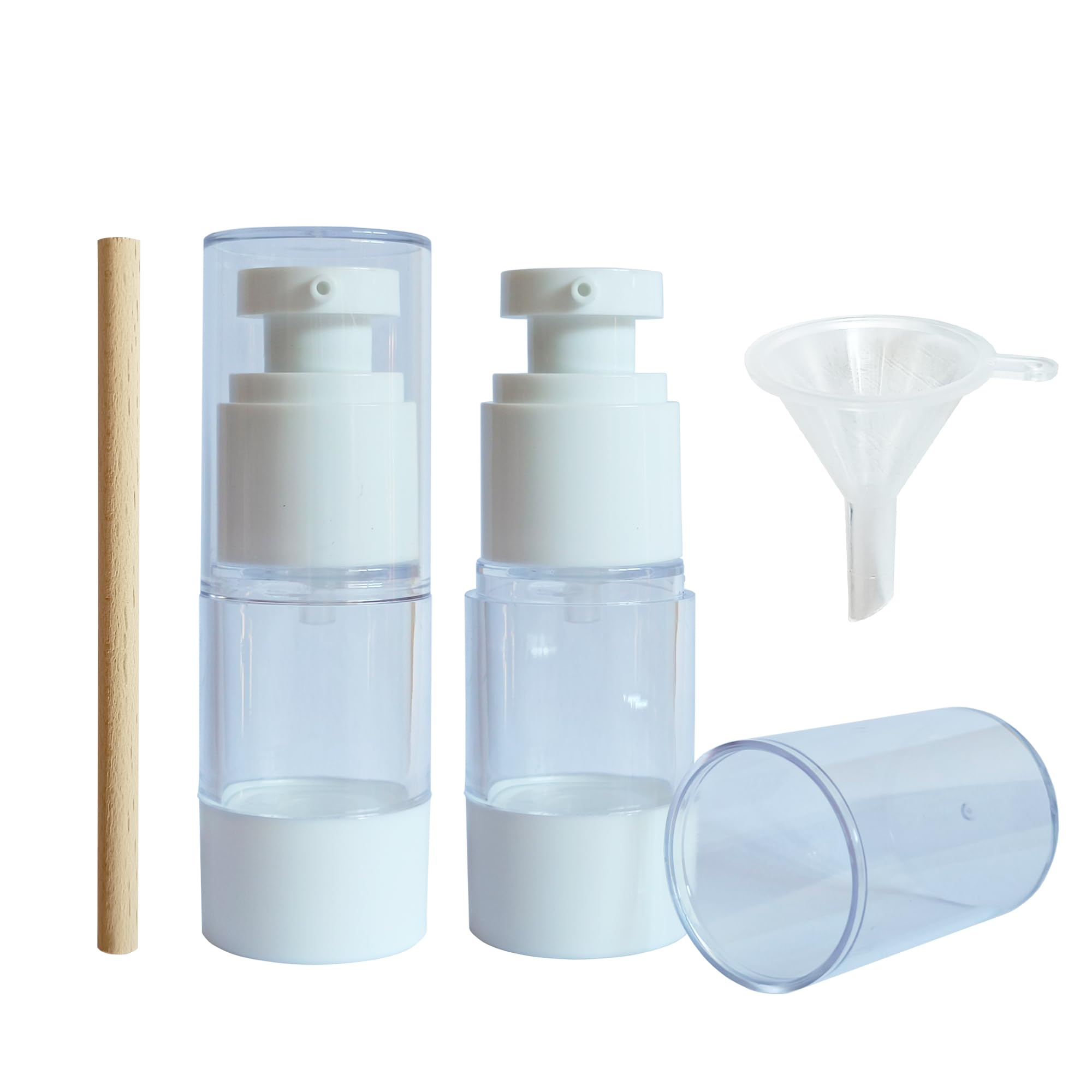 Isolated air without straws cosmetics travel distribution pump bottle, label paper, suitable for lotion cream shampoo shower gel