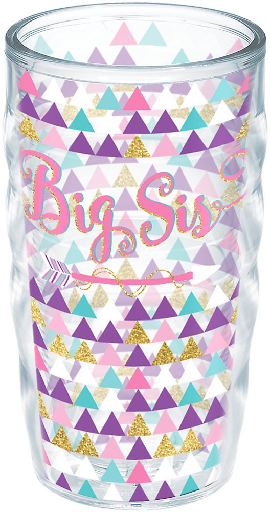 Tervis Big Sis Sister Made In Usa Double Walled Insulated Tumbler, 10Oz Wavy, Unlidded