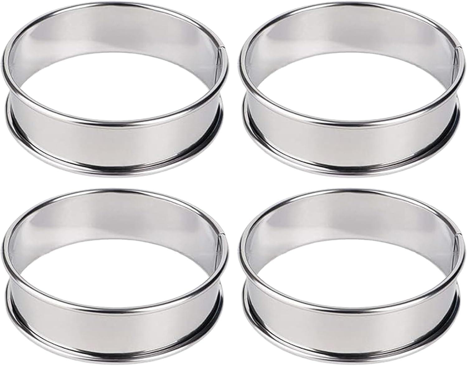 4Pcs Stainless Steel Cooking Ring Set, NonStick Heat Resistant Golden Egg Maker, Practical Kitchen Tool For Making Pancakes Egg