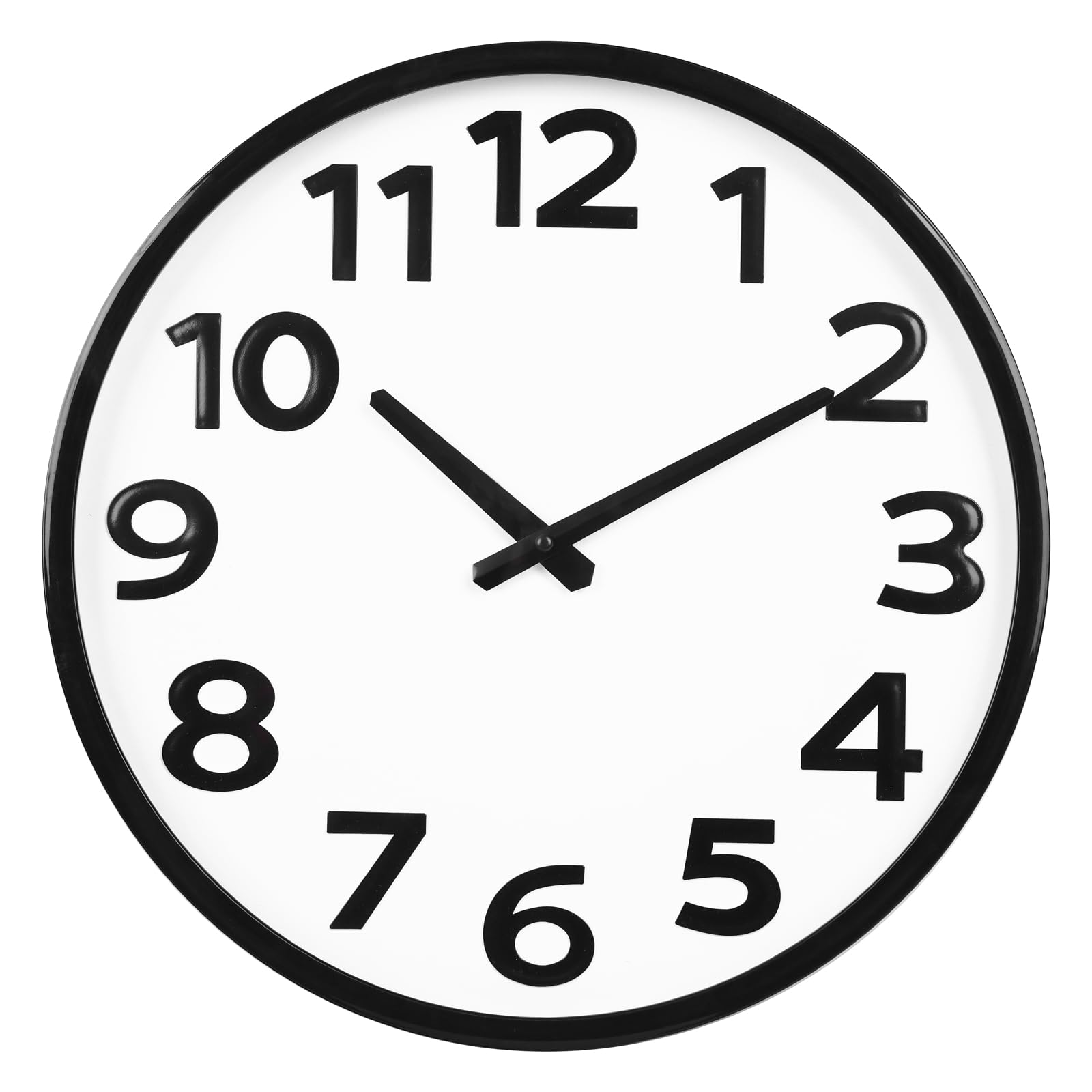 Crosstime Large Wall Clock 20 Inch - Battery Operated Silent Non-Ticking, 3D Big Numbers Easy To Read Round Quartz Analog Clock