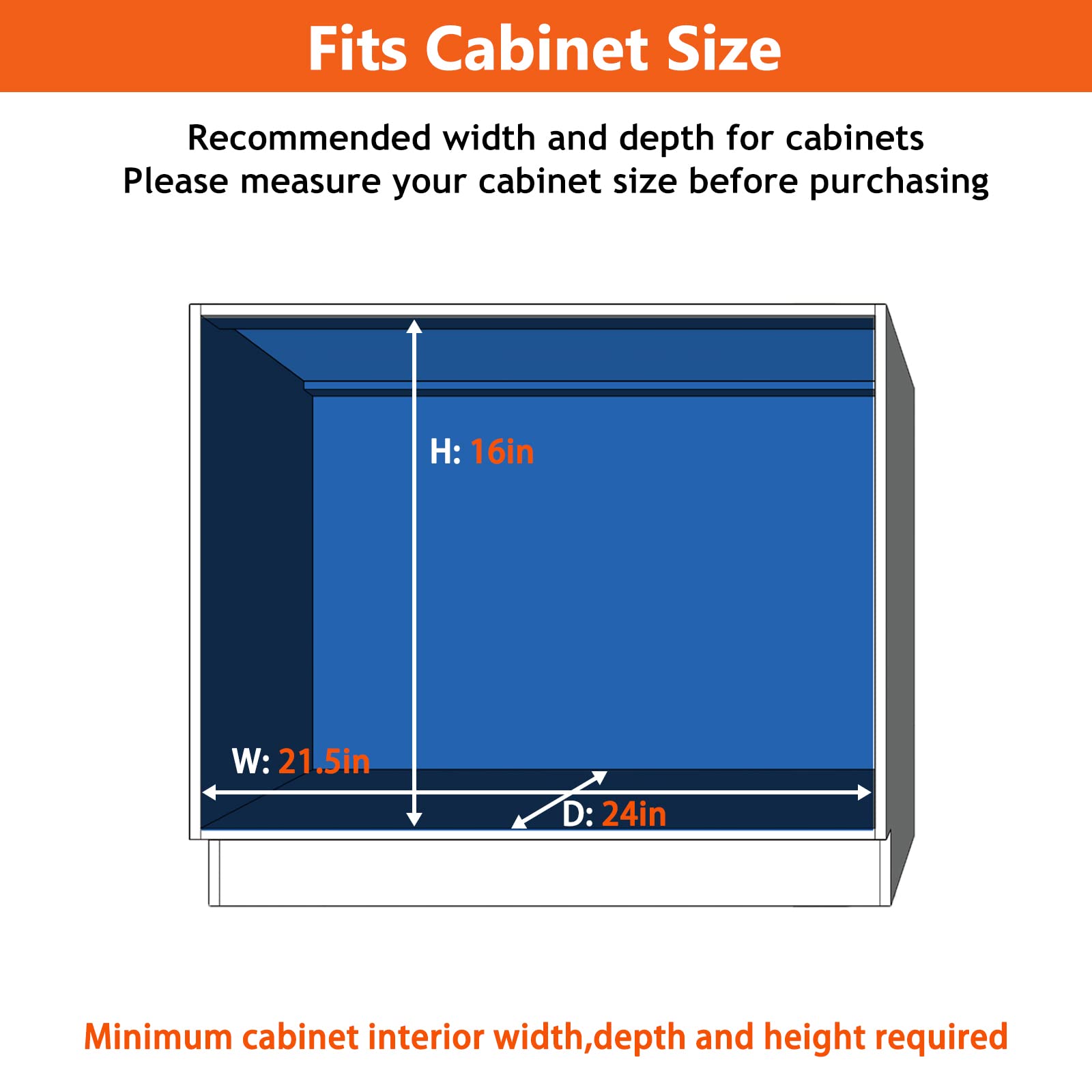Roomtec Individual Pull Out Cabinet Organizer (20'' W X 21'' D), 2 Tier Spice Rack Organizer For Cabinet, Slide Out Drawer Pantr