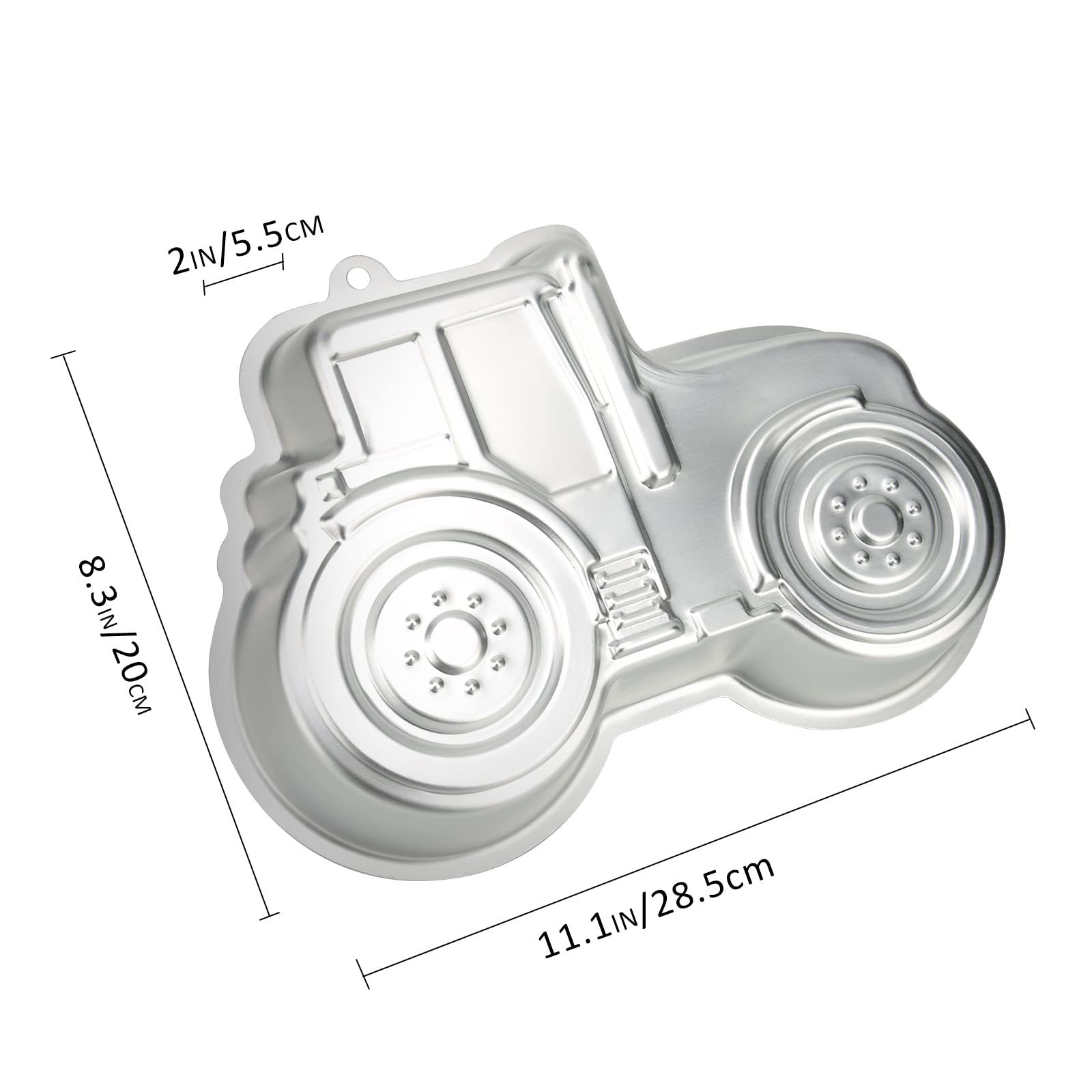 Sadyfon Tractor Shaped Cake Pan 3D Birthday Cake Pan Aluminum Nonstick Baking Pans Tins Cake Decorating Mould Birthday Wedding A