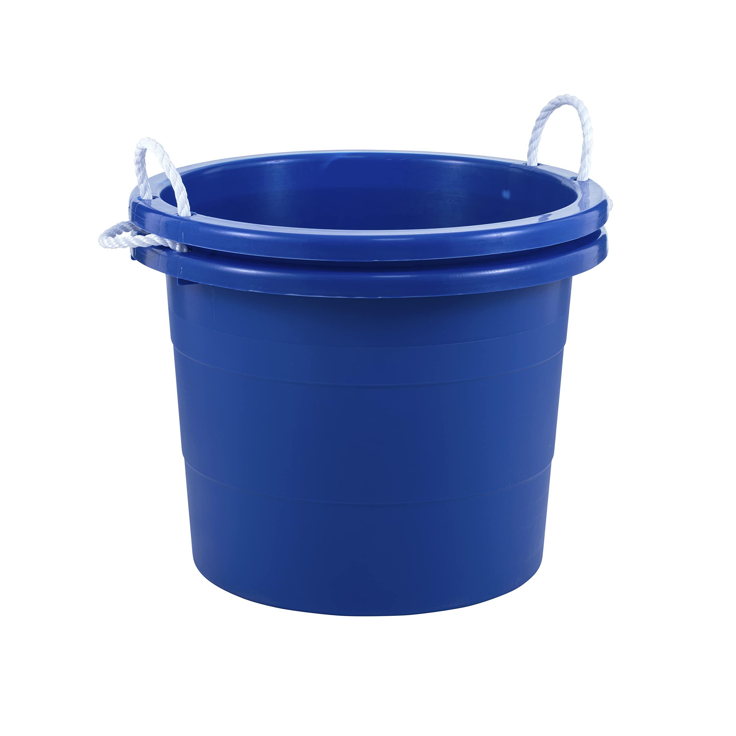 United Solutions Easy-Access Storage Rope Handle Tub, 19 Gallon, Blue, 2 Count (Tu0335)