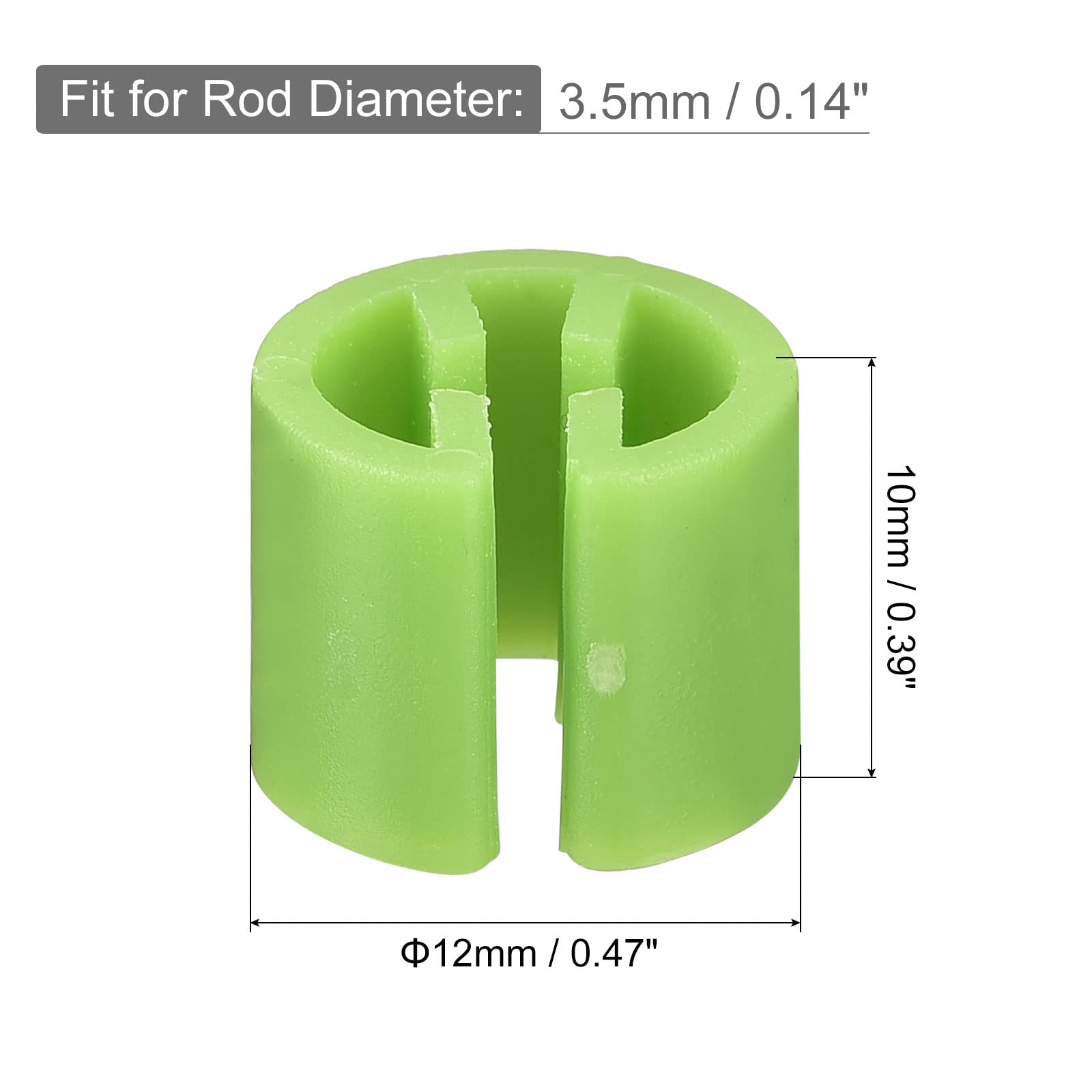 Meccanixity Clothes Hanger Marker Blank Fit 3.5Mm Rod For Garment Color Coding Light Green Count 100