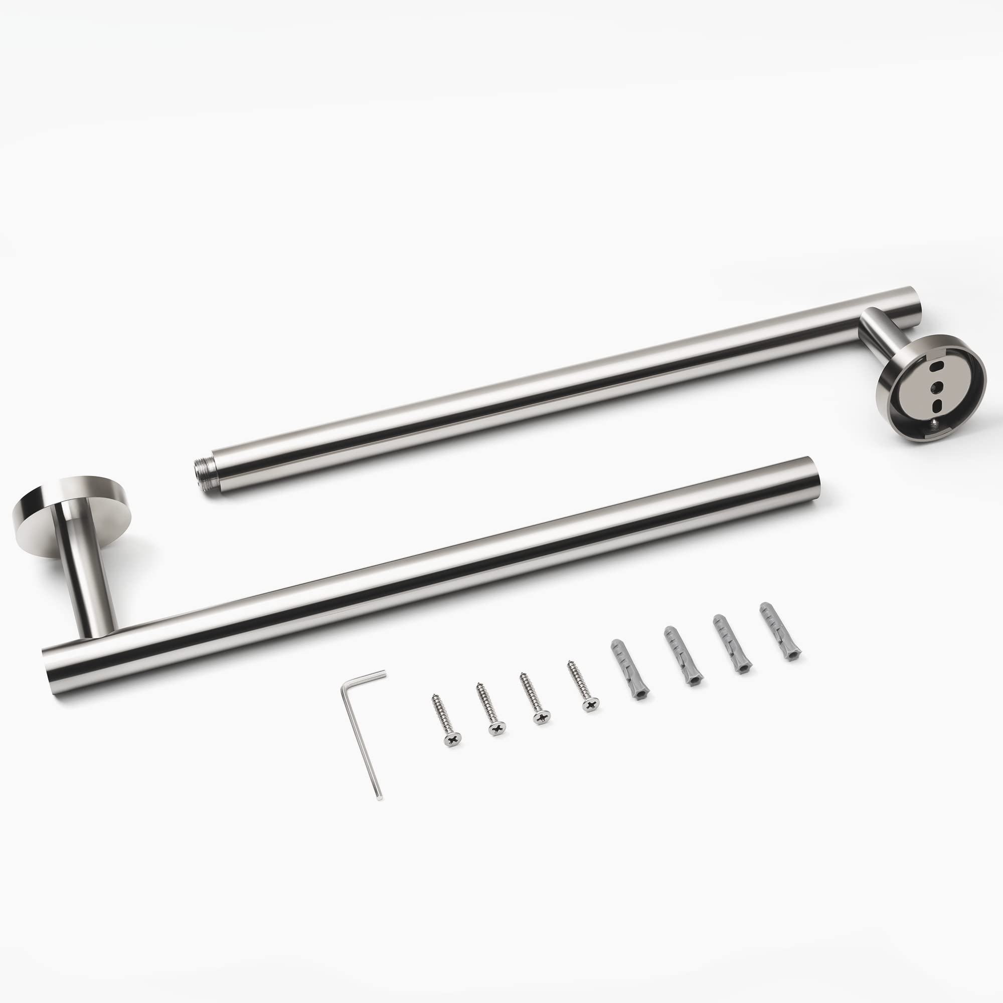 Hitslam Chrome 25.7 Inch Towel Bar For Bathroom, Sus304 Stainless Steel Bathroom Towel Rack Wall Mounted, Modern Home Decor Bath